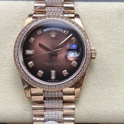 ロレックスデイデイト超スーパーコピー トップクラスM128345rbr-0041cal.3255ムーブメント
