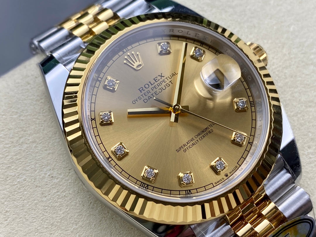 ロレックススーパーコピー 代引きデイトジャスト126333G シャンパン Asian自動巻きムーブメント