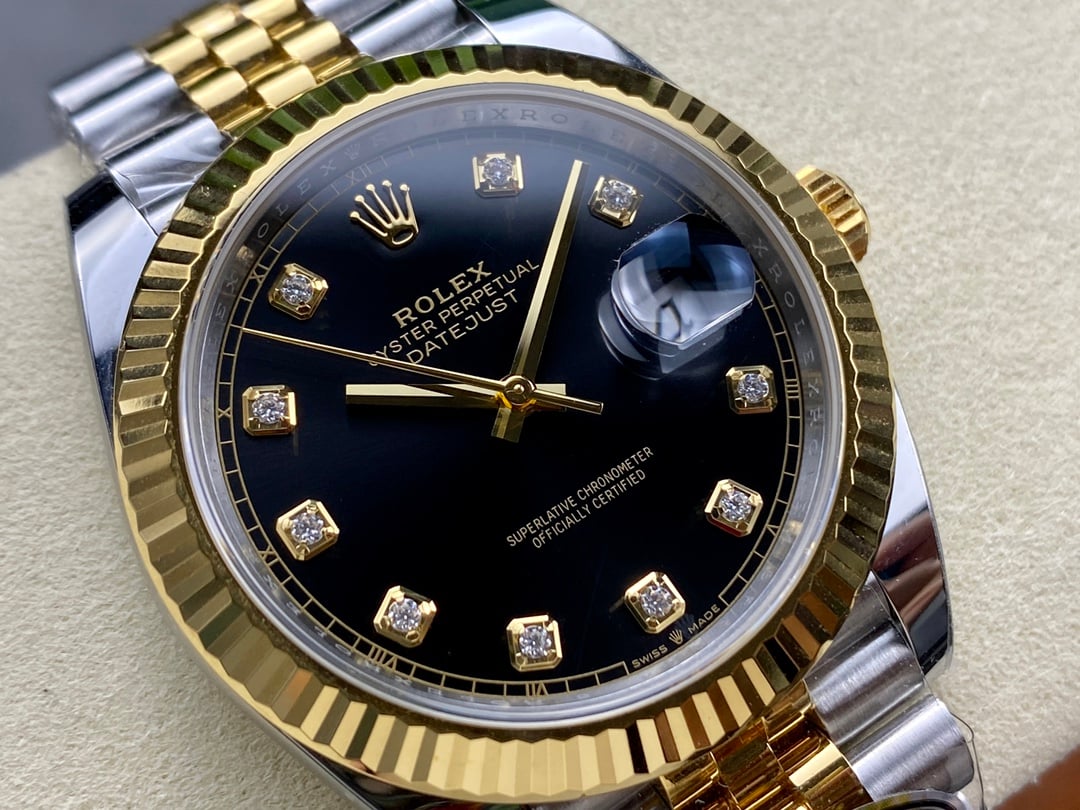 ロレックススーパーコピー 代引きデイトジャスト126333G?ブラック ジュビリー Asian自動巻きムーブメント