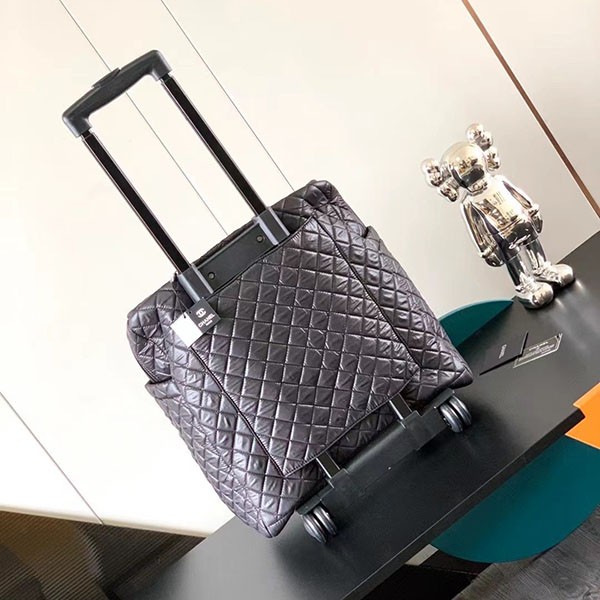 シャネル コココクーン トロリーバッグ 偽物/トラベルバッグ 旅行かばん ナイロン ブラック shl89328