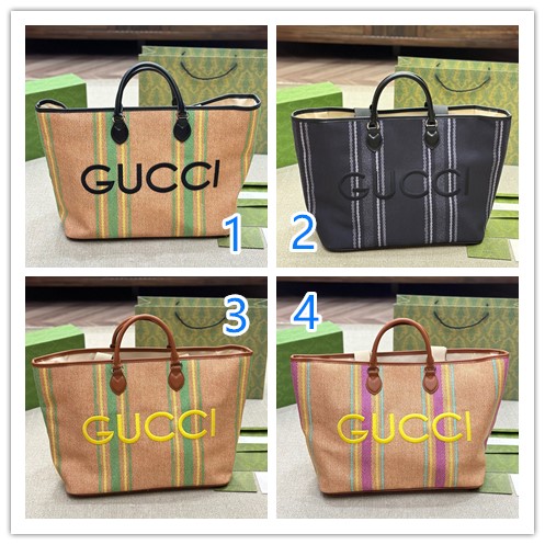 オンライン限定　Gucci　グッチ　刺繍入れ　エンブロイダリー ラージ　レディース　トートバッグ　メンズ　ラージトートバッグ  4色 - 画像 1