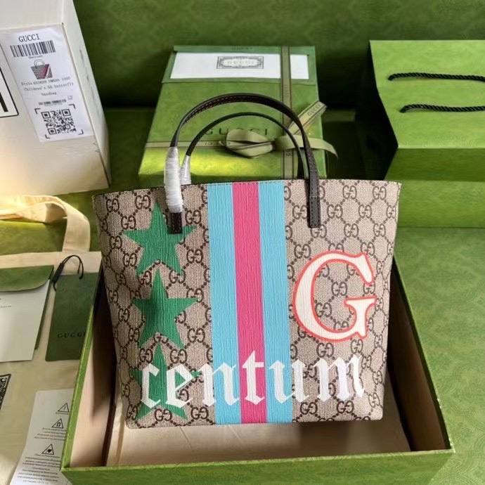 グッチ　チルドレンズ トートバッグ　GUCCI　スプリーム ミニハンド  インターロッキングG　ヒグチユウコ　GG柄　トートバッグ - 画像 1