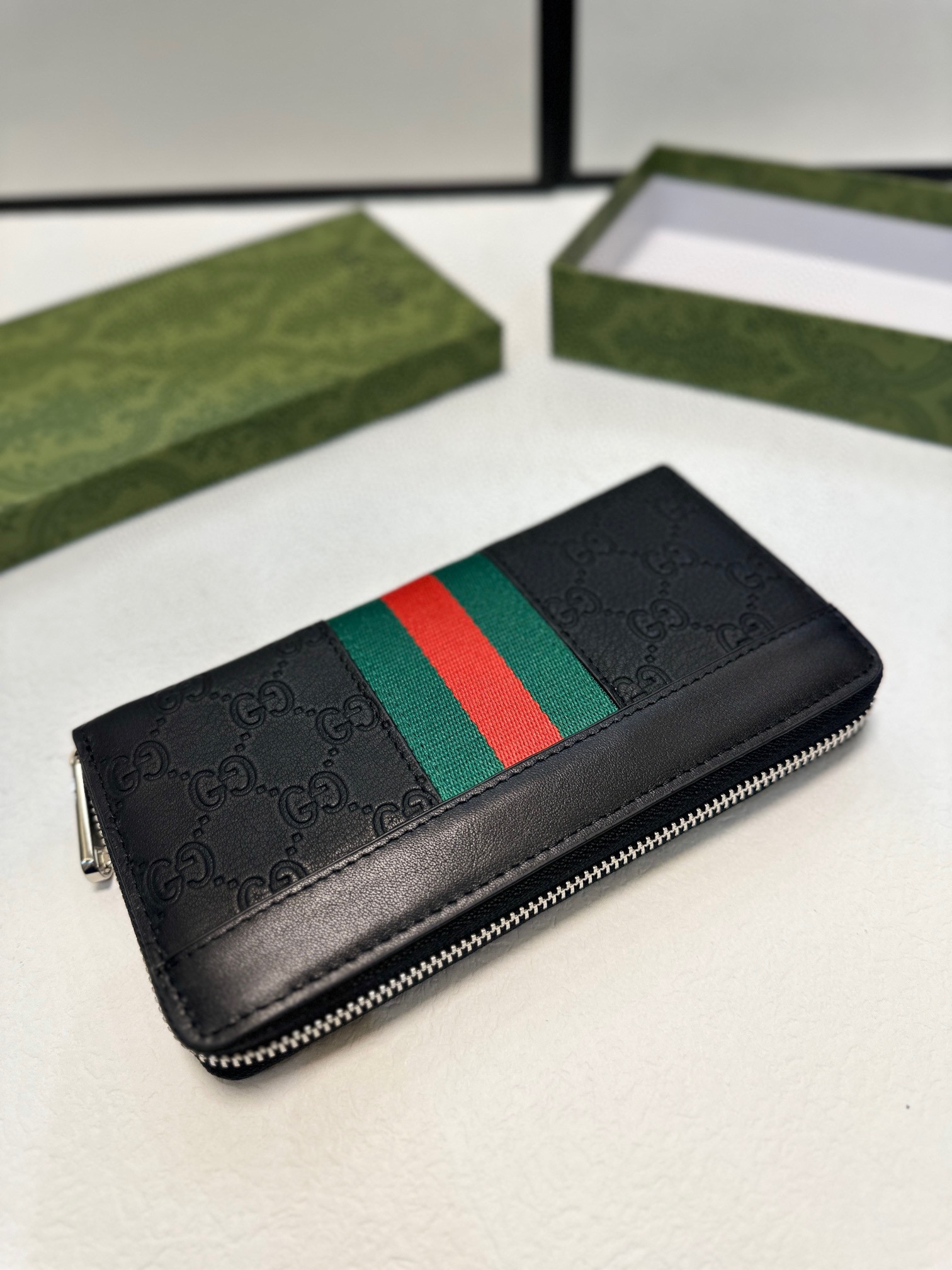 GUCCI グッチ 長財布 ザイオン ブラック 本革 21x11cm - 画像 3