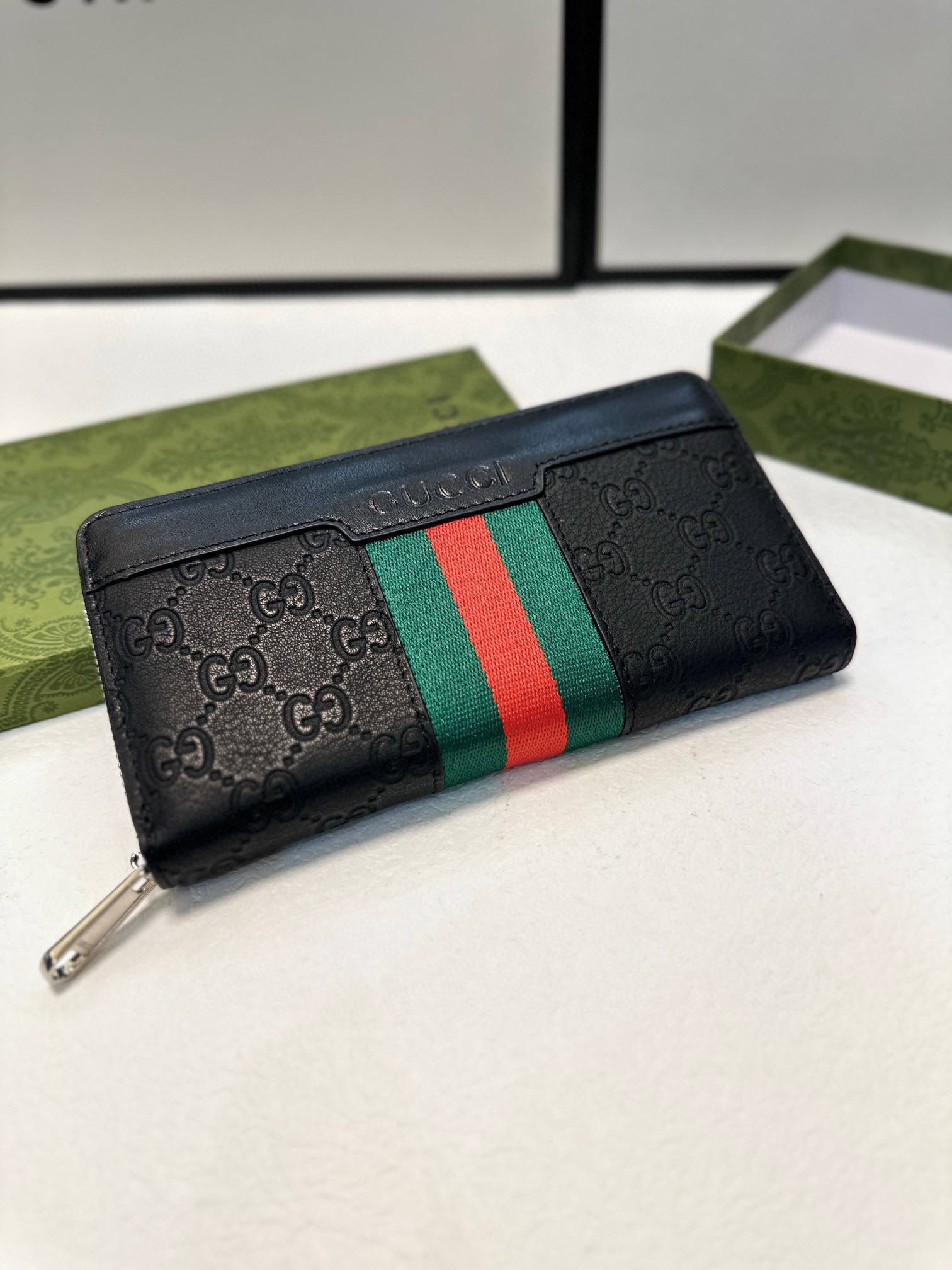 GUCCI グッチ 長財布 メンズ ロングウォレット 黒 本革仕様 - 画像 8