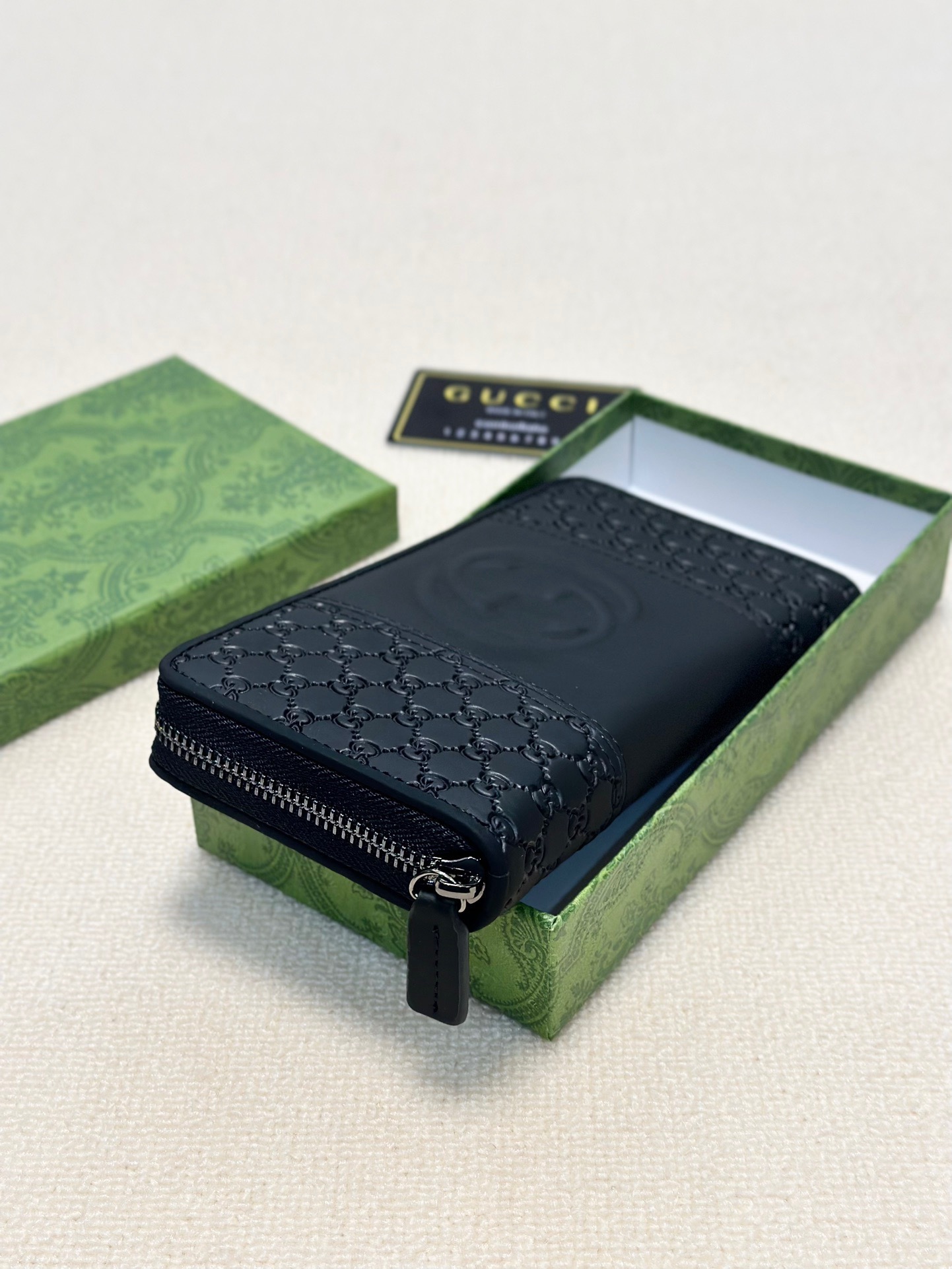 GUCCI グッチ 長財布 本革仕様 ミニウォレット 黒 - 画像 2