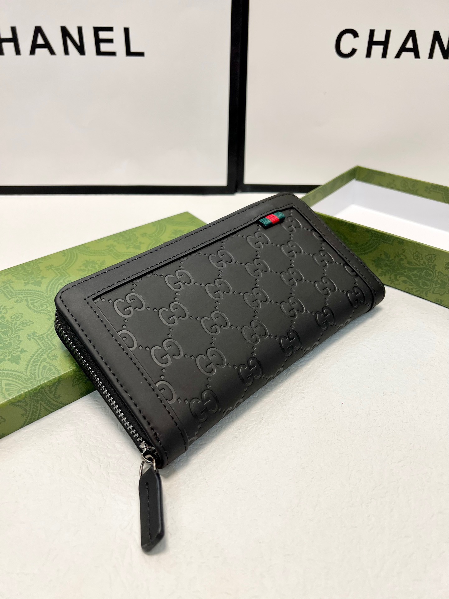 GUCCI グッチ ロングウォレット 長財布 黒 20x10 高級磨砂牛革 本革仕様 - 画像 6