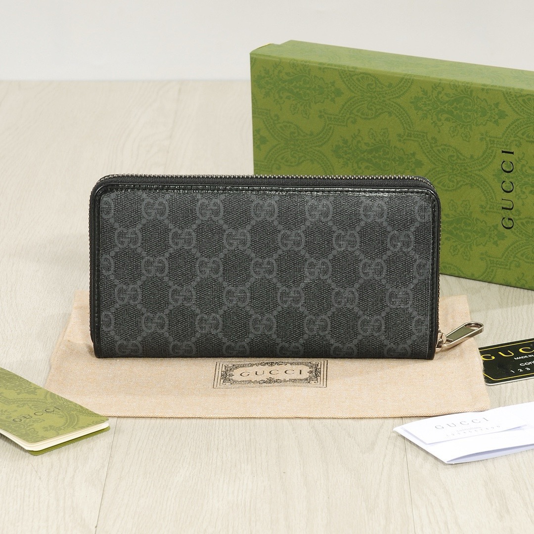 GUCCI グッチ ウォレット 長財布 ロングジップ ブラック - 画像 2