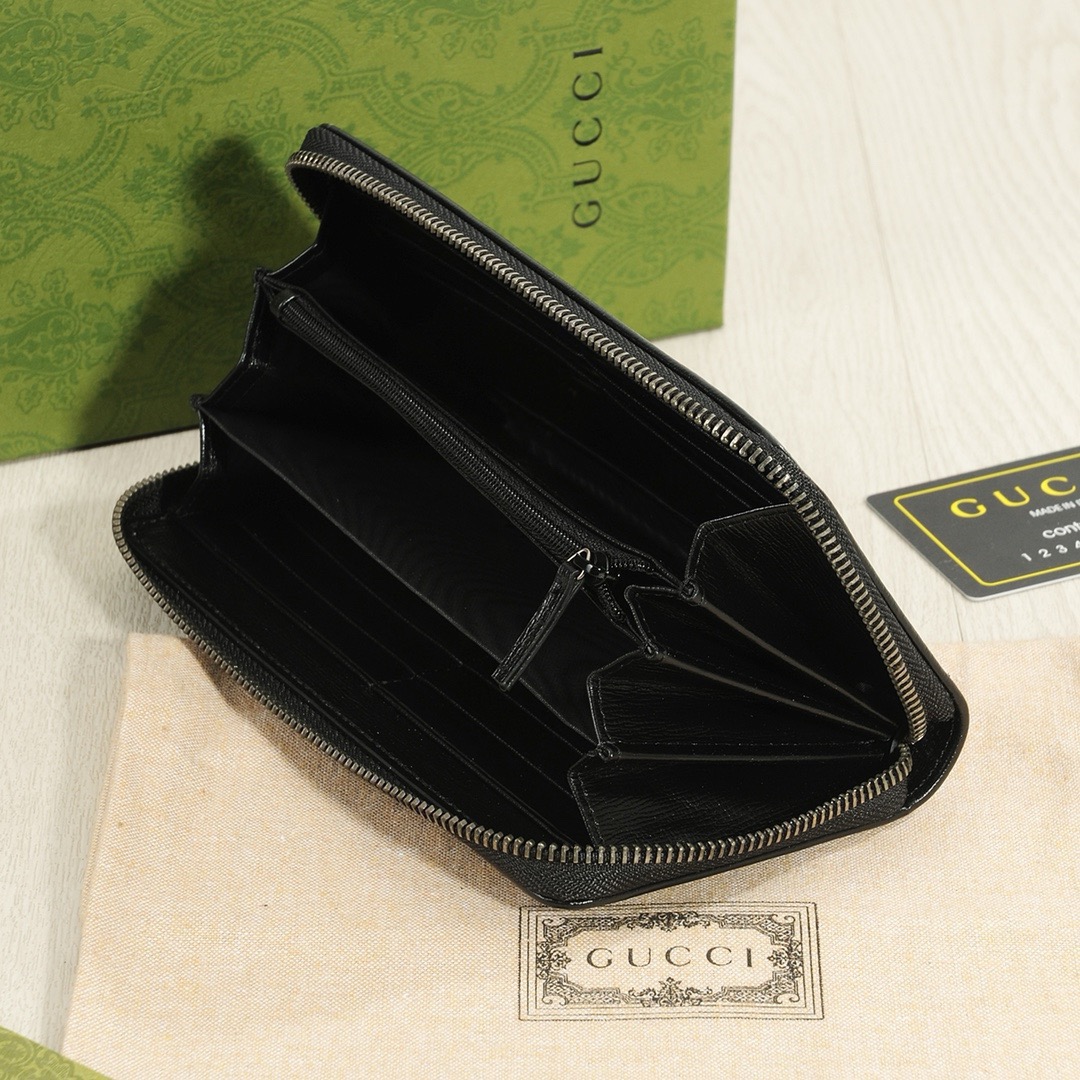GUCCI グッチ ウォレット 長財布 ロングジップ ブラック - 画像 7