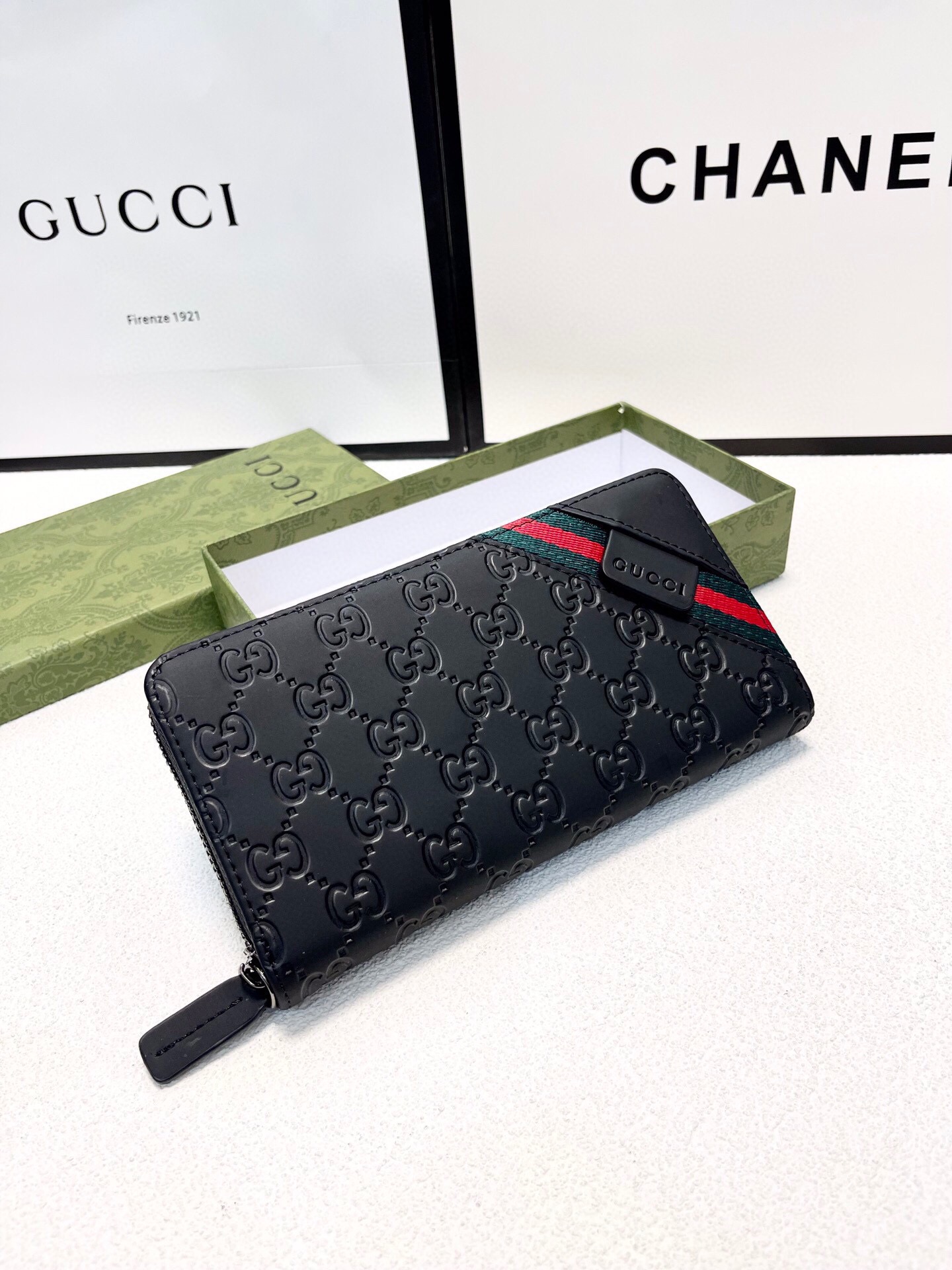 GUCCI グッチ 長財布 本革仕様 グッチロゴ ブラック - 画像 6