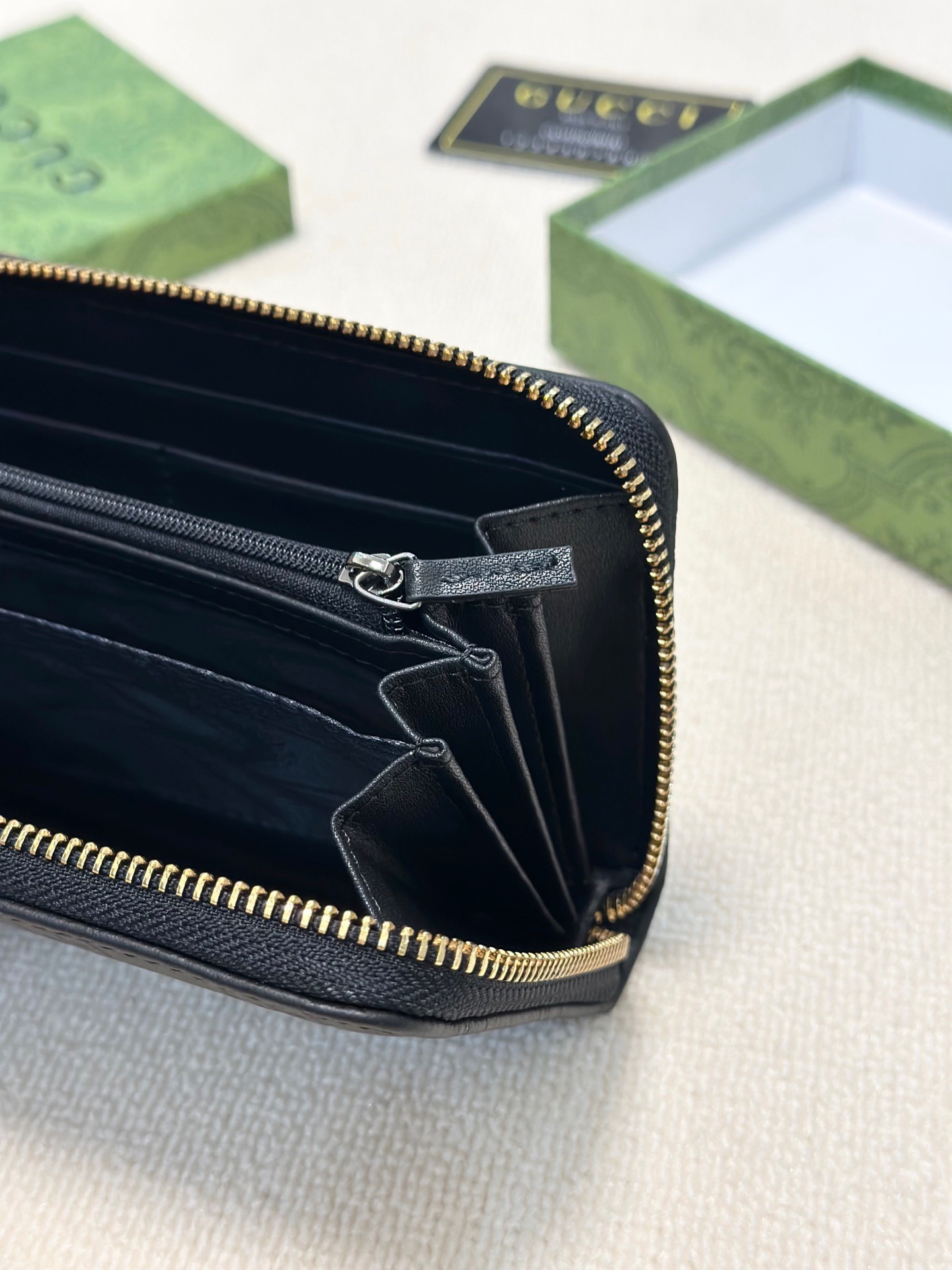 GUCCI グッチ 財布 長財布 本革 21x11cm ブラック - 画像 9