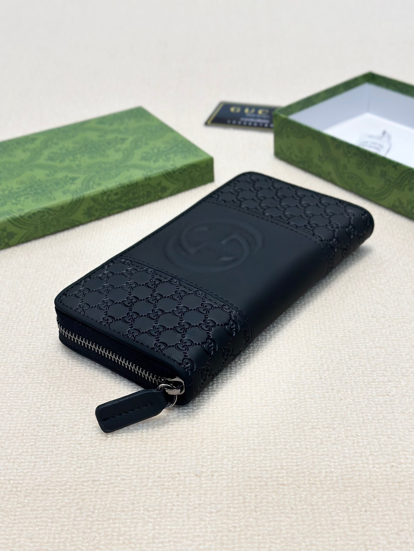 GUCCI グッチ 長財布 グッチ ロングウォレット 黒 ブラック 素材:本革 ミニ財布 - 画像 8