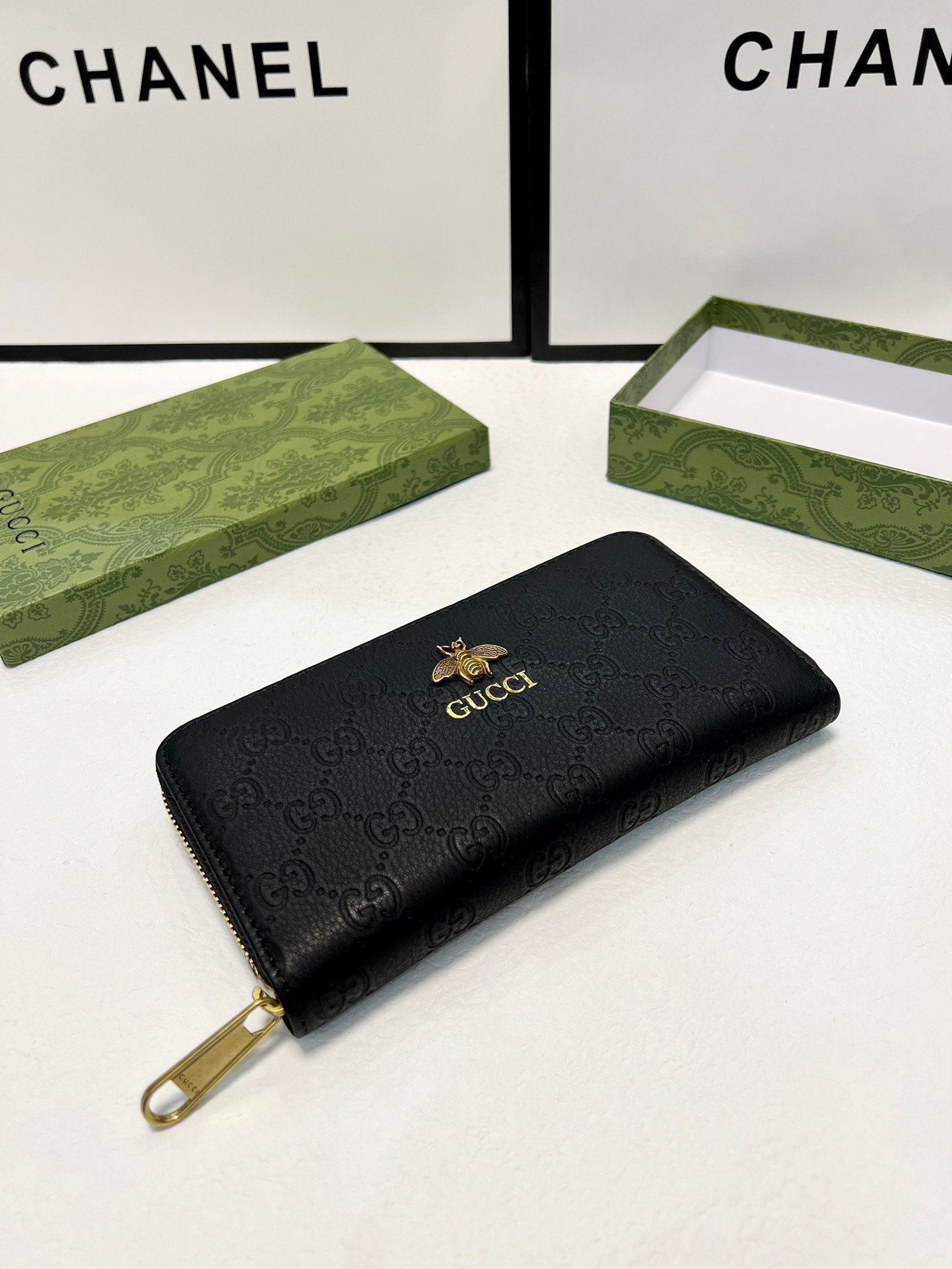 GUCCI グッチ 長財布 ロングウォレット 黒 本革仕様 メンズ - 画像 3