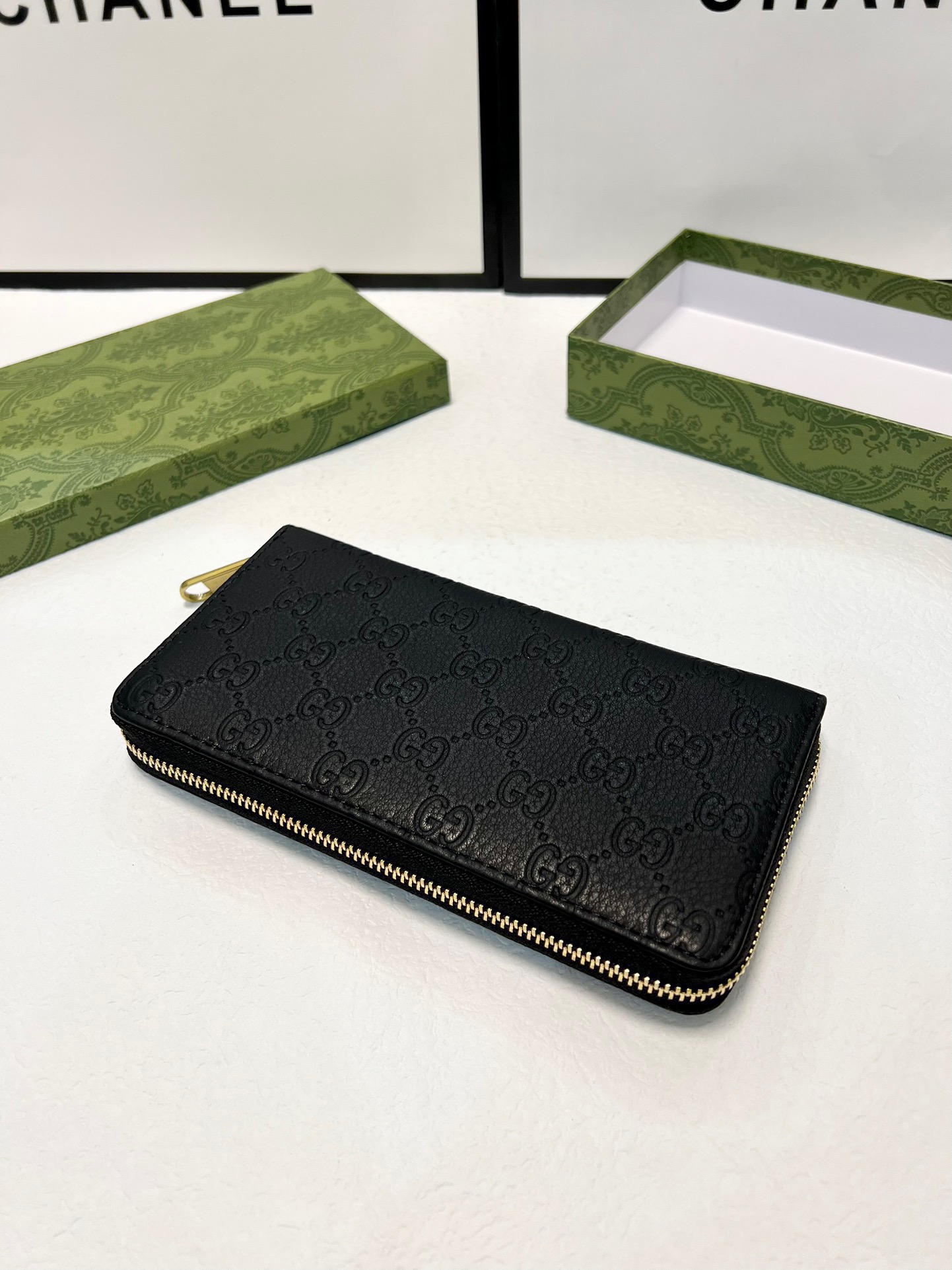 GUCCI グッチ 長財布 ロングウォレット 黒 本革仕様 メンズ - 画像 4