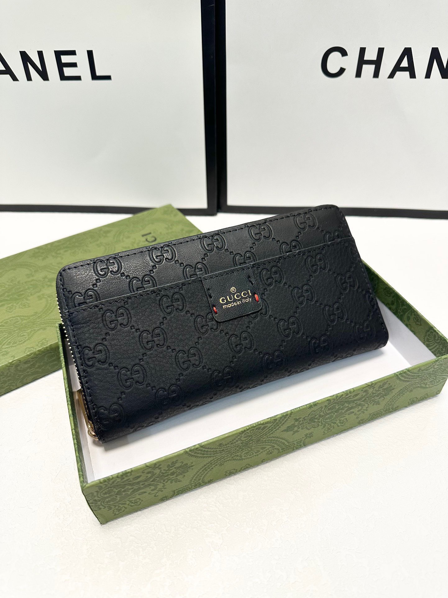 GUCCI グッチ 長財布 メンズ ザイオン ブラック - 画像 1