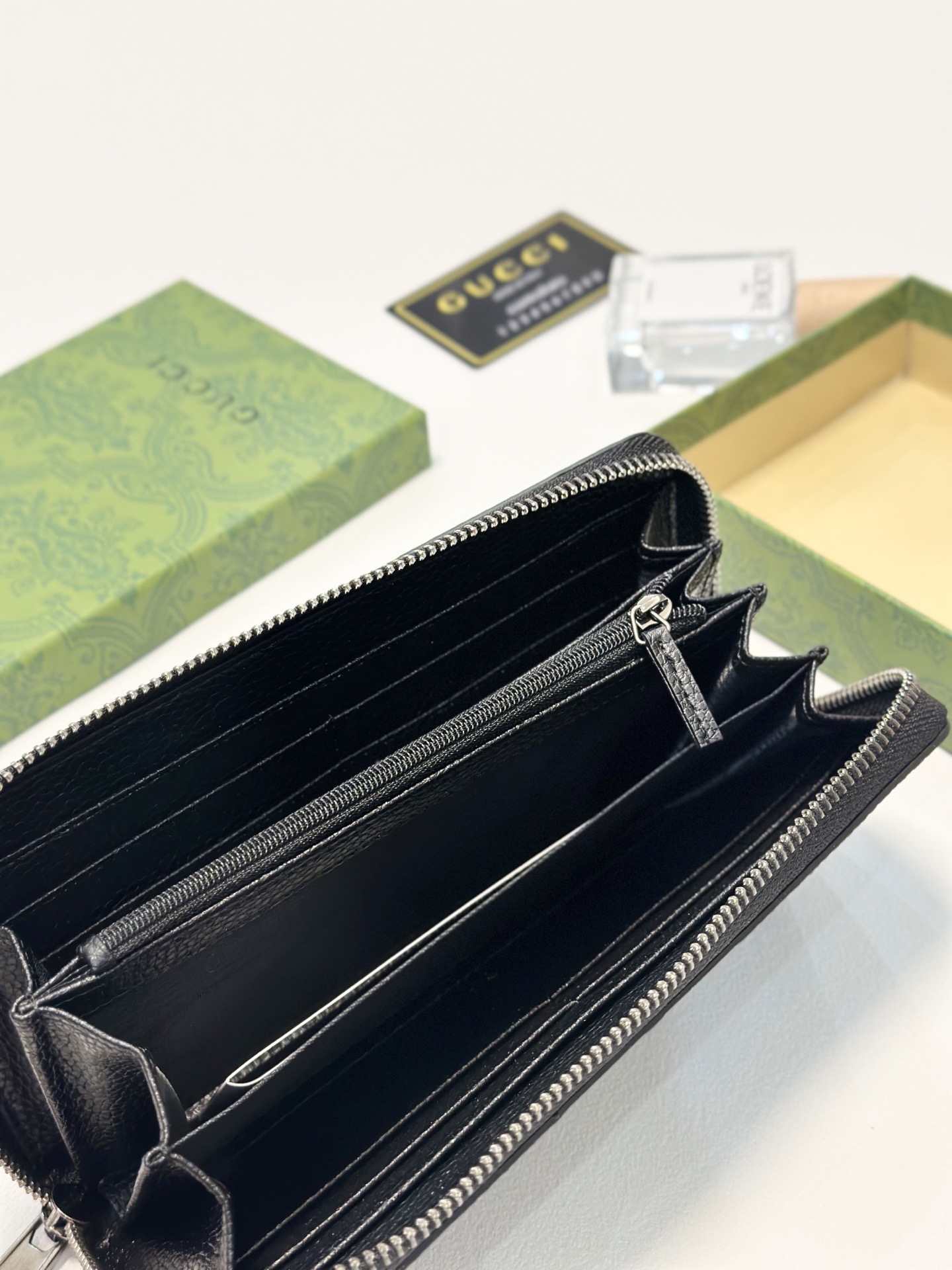 GUCCI グッチ 財布 ロングウォレット ファスナー 黒 19x10cm - 画像 8
