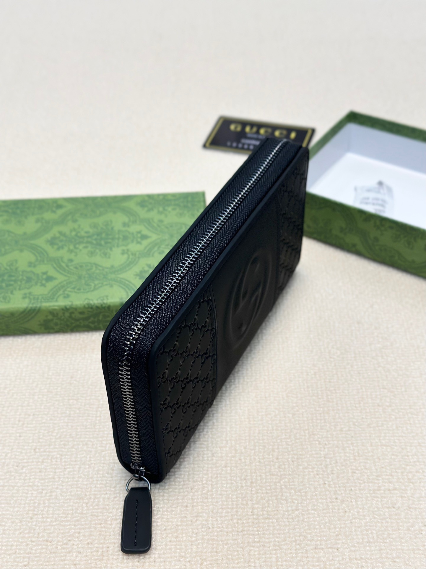 GUCCI グッチ グッチ コインケース ロングジップ 本革 黒 - 画像 6