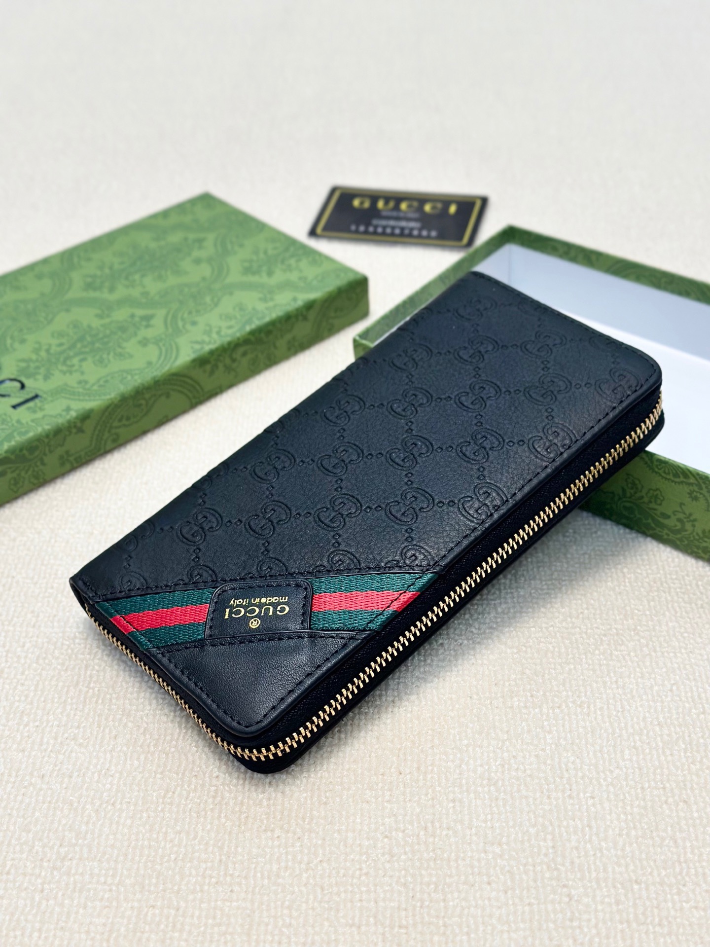 GUCCI グッチ 長財布 メンズ オリジナルレザー 本革 黒 - 画像 4