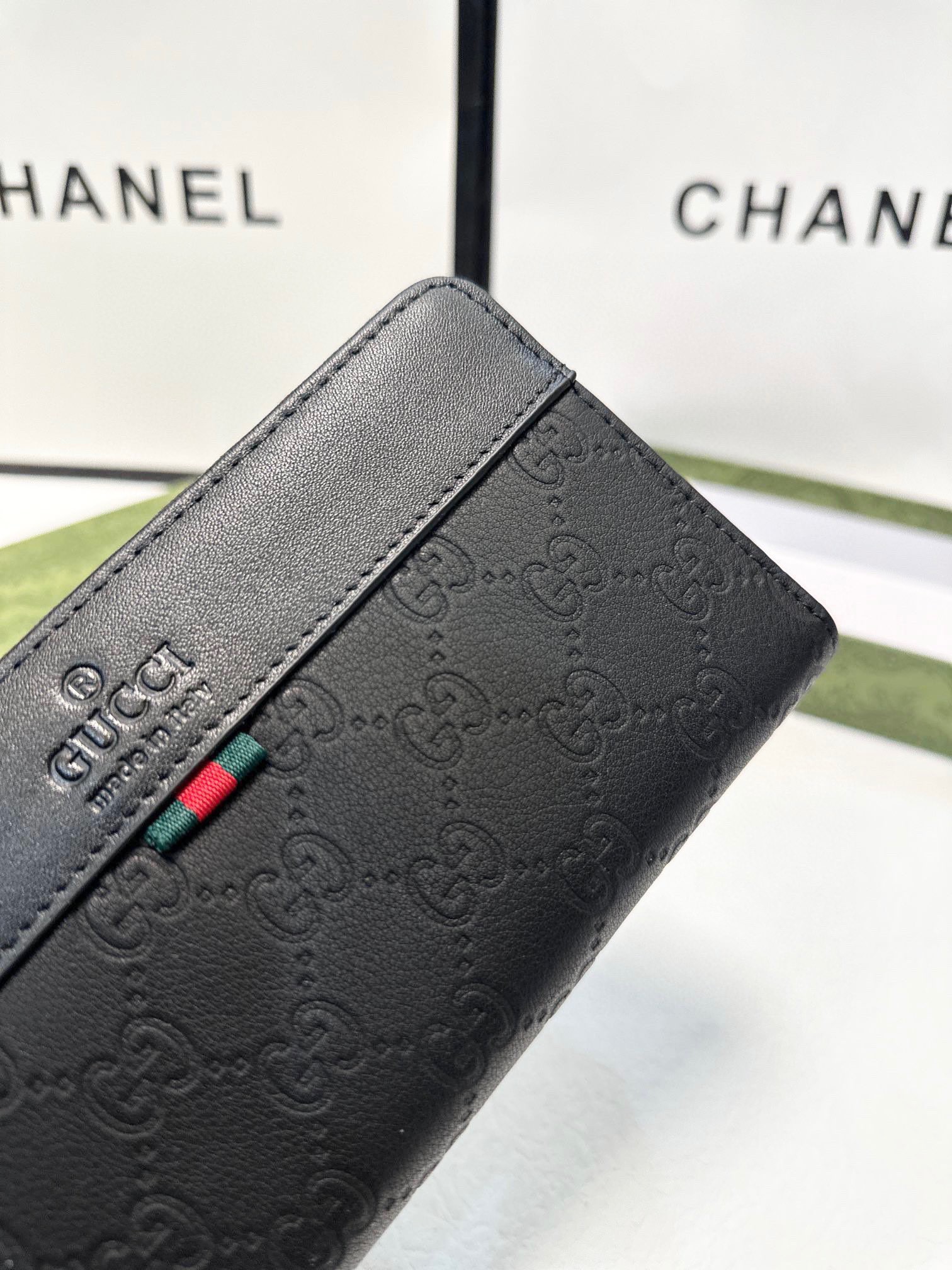 GUCCI グッチ 長財布 大容量 ファスナー 本革 21x11cm 黒 - 画像 5