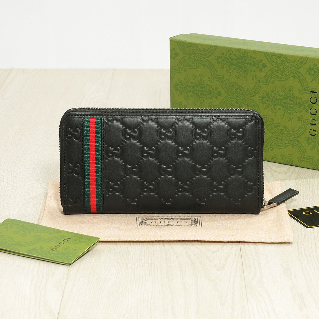 GUCCI グッチ 長財布 ロングジッパー ブラック - 画像 2
