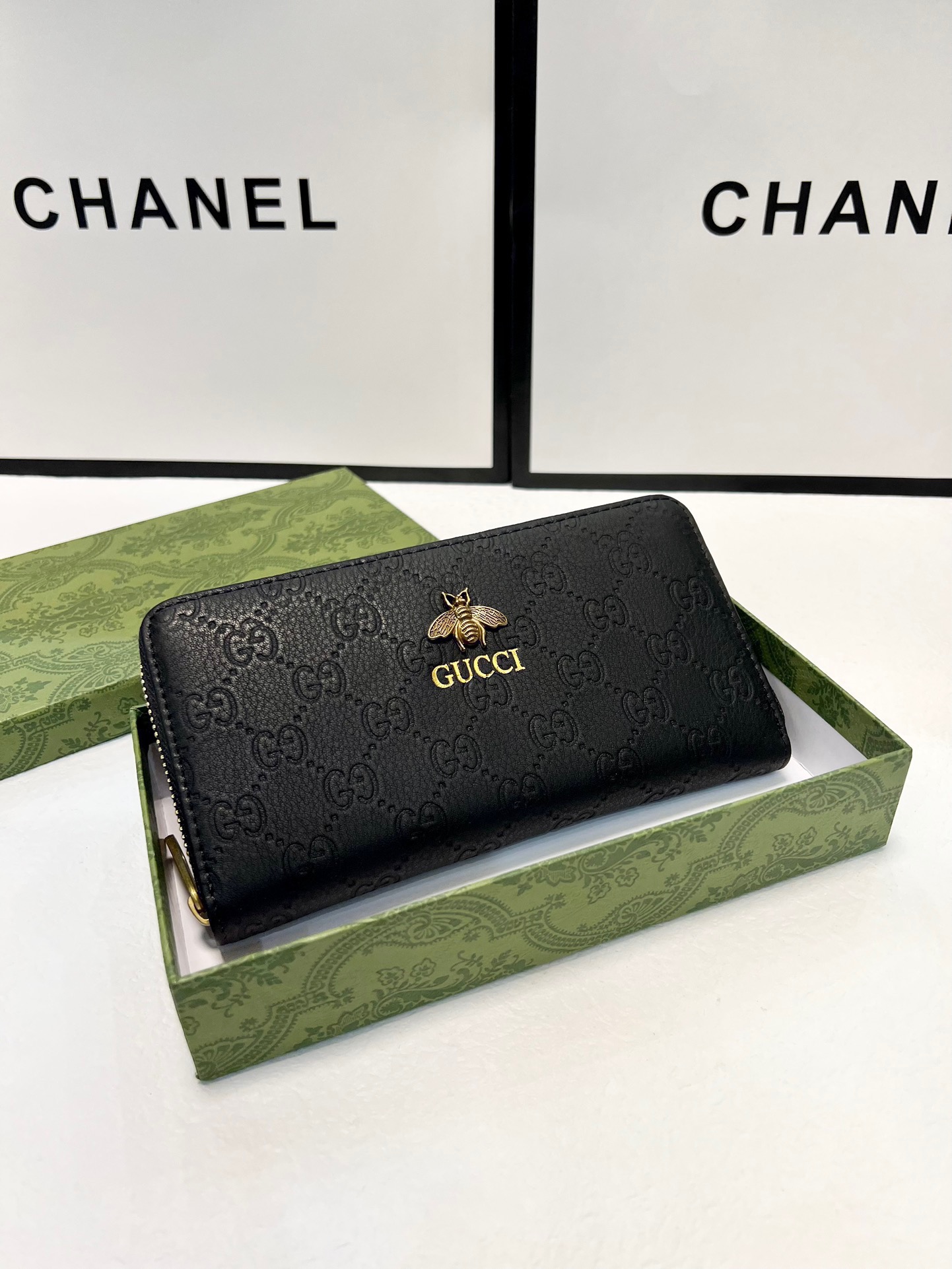 GUCCI グッチ 長財布 メンズ ロングウォレット 黒 ラウンドファスナー - 画像 1
