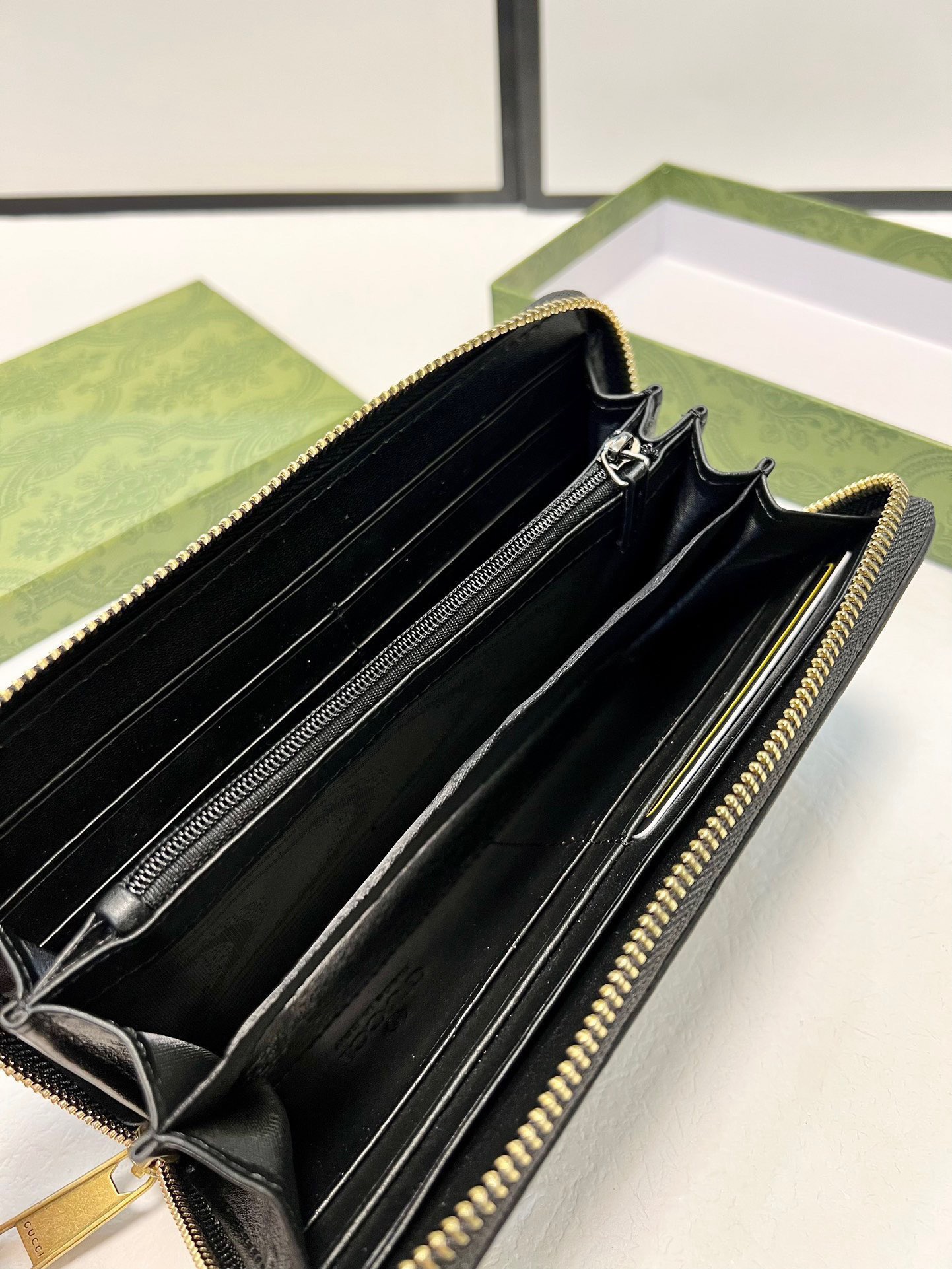 GUCCI グッチ 長財布 メンズ ロングウォレット 黒 ラウンドファスナー - 画像 9