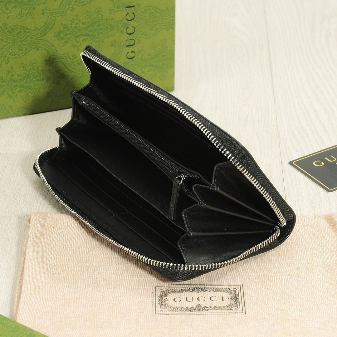 GUCCI グッチ 長財布 グッチ柄 レザー ブラック - 画像 8