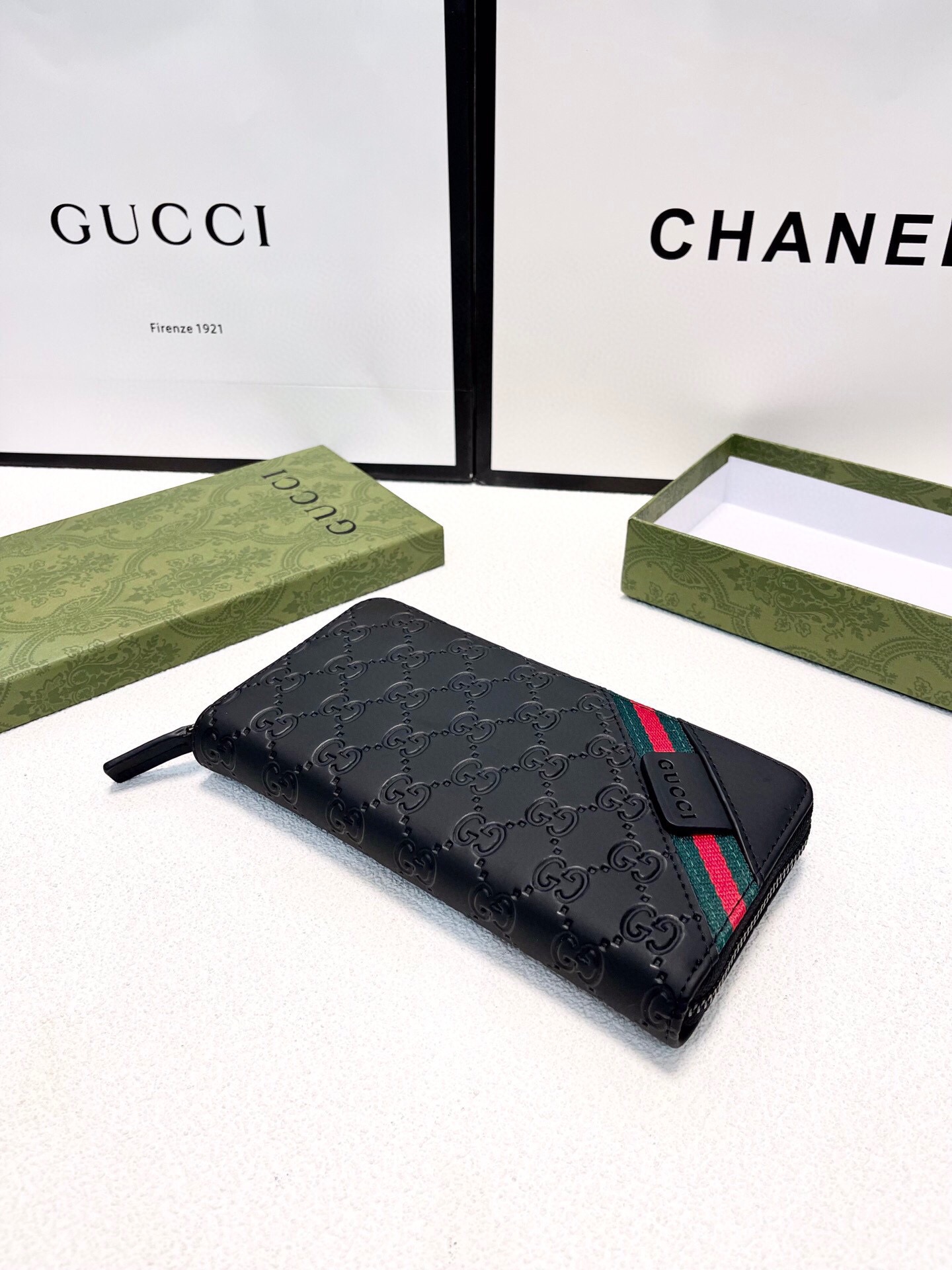 GUCCI グッチ 長財布 ロングウォレット 黒 本革仕様 ブラック - 画像 3