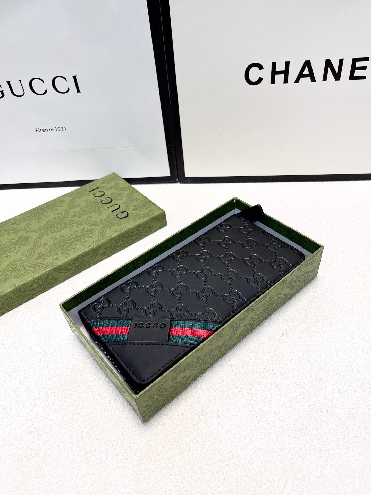 GUCCI グッチ 長財布 ロングウォレット 黒 本革仕様 ブラック - 画像 4