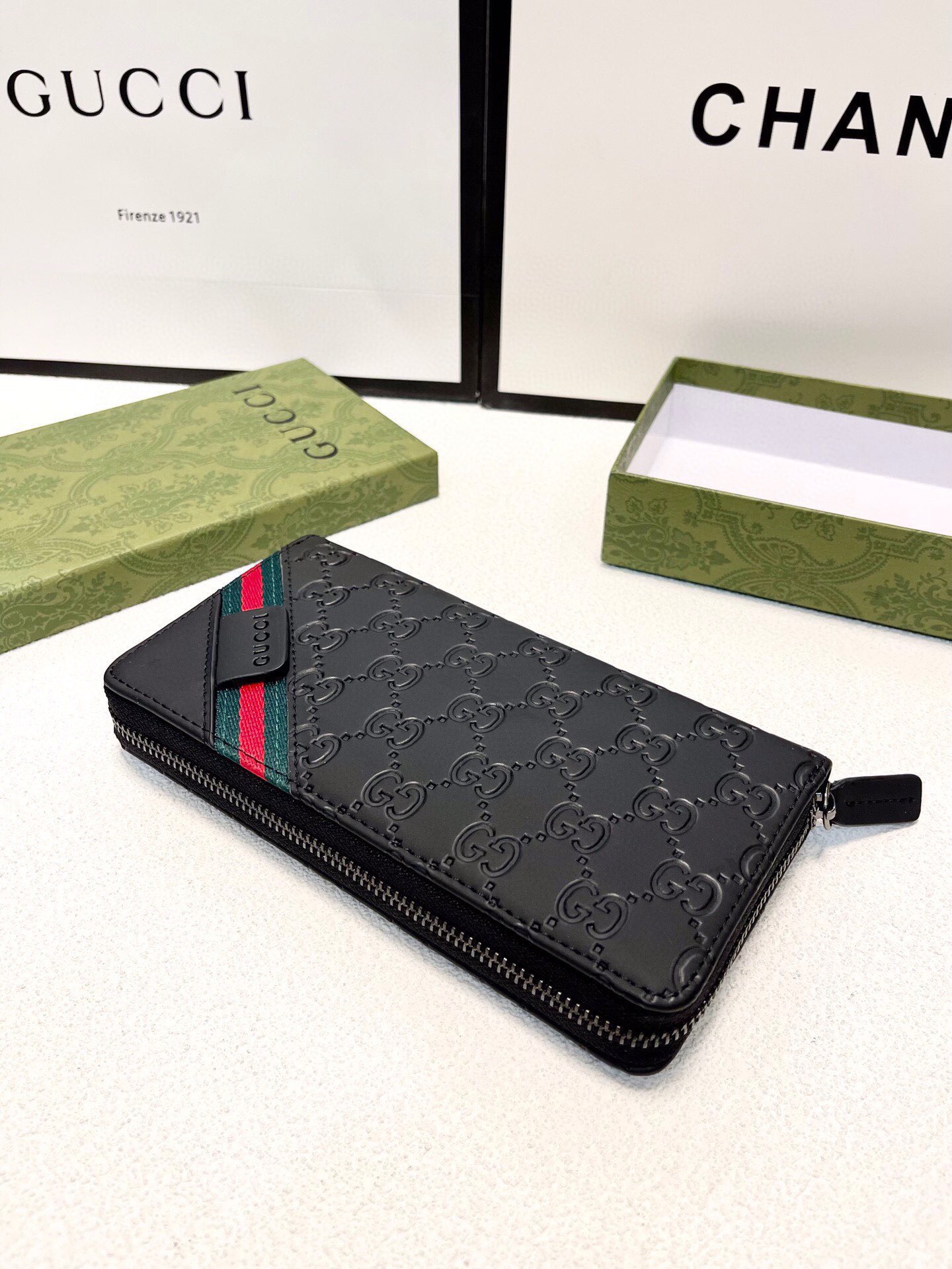 GUCCI グッチ 長財布 ロングウォレット 黒 本革仕様 ブラック - 画像 7