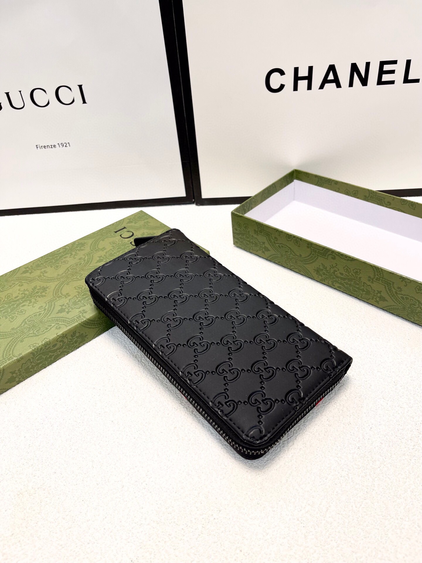 GUCCI グッチ 長財布 ロングウォレット 黒 本革仕様 ブラック - 画像 8