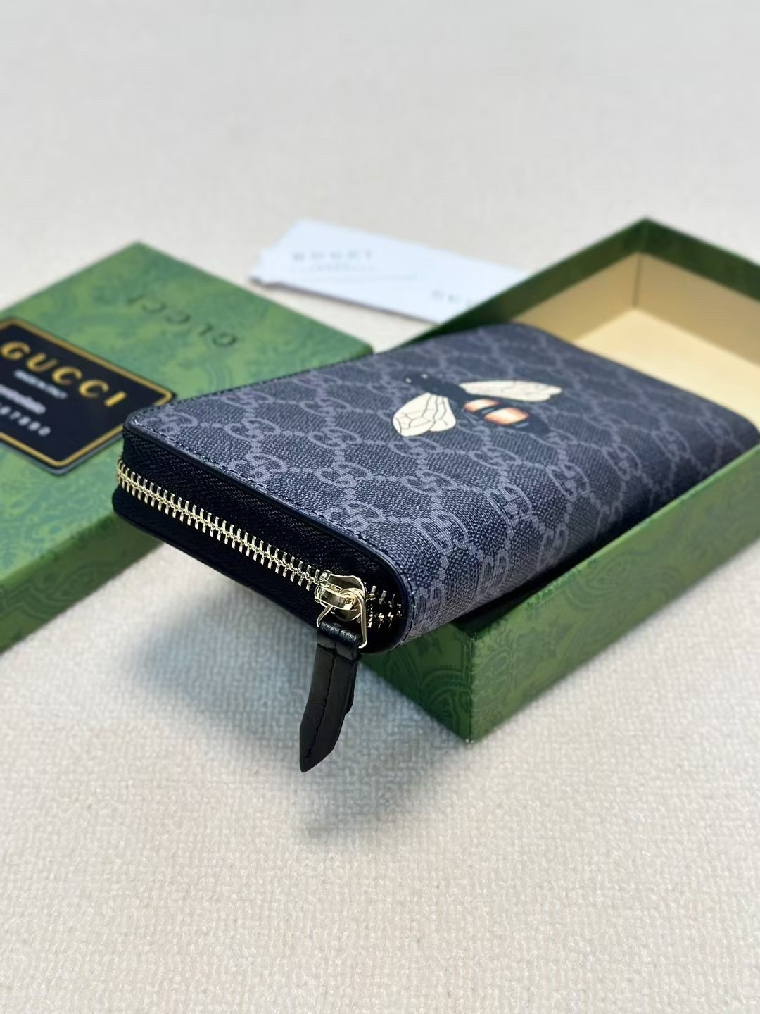 GUCCI グッチ グッチ ロングジップ財布 ブラック ブラウン 全2色 - 画像 7