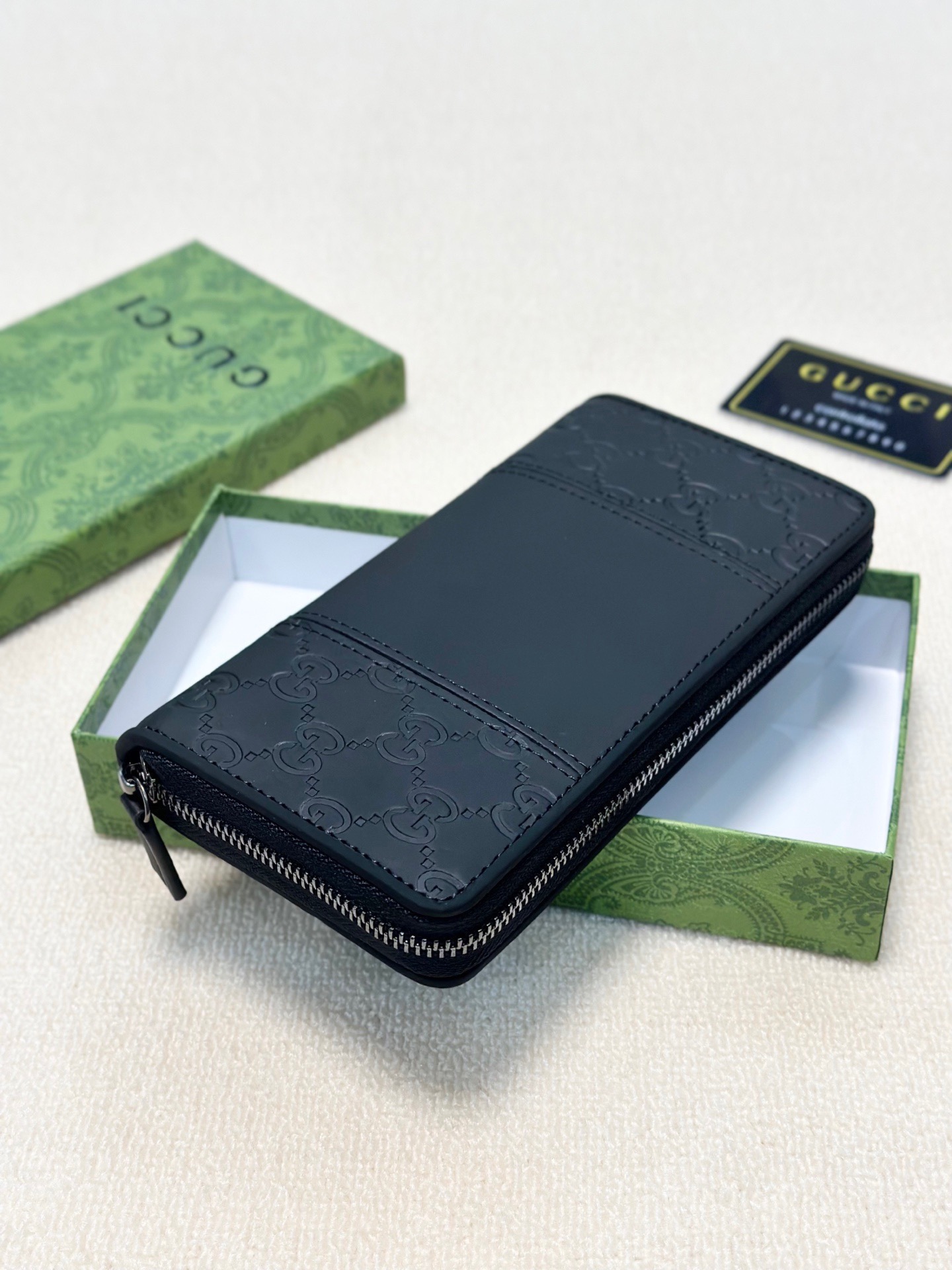 GUCCI グッチ ウォレット ロングジッパー 黒 - 画像 3