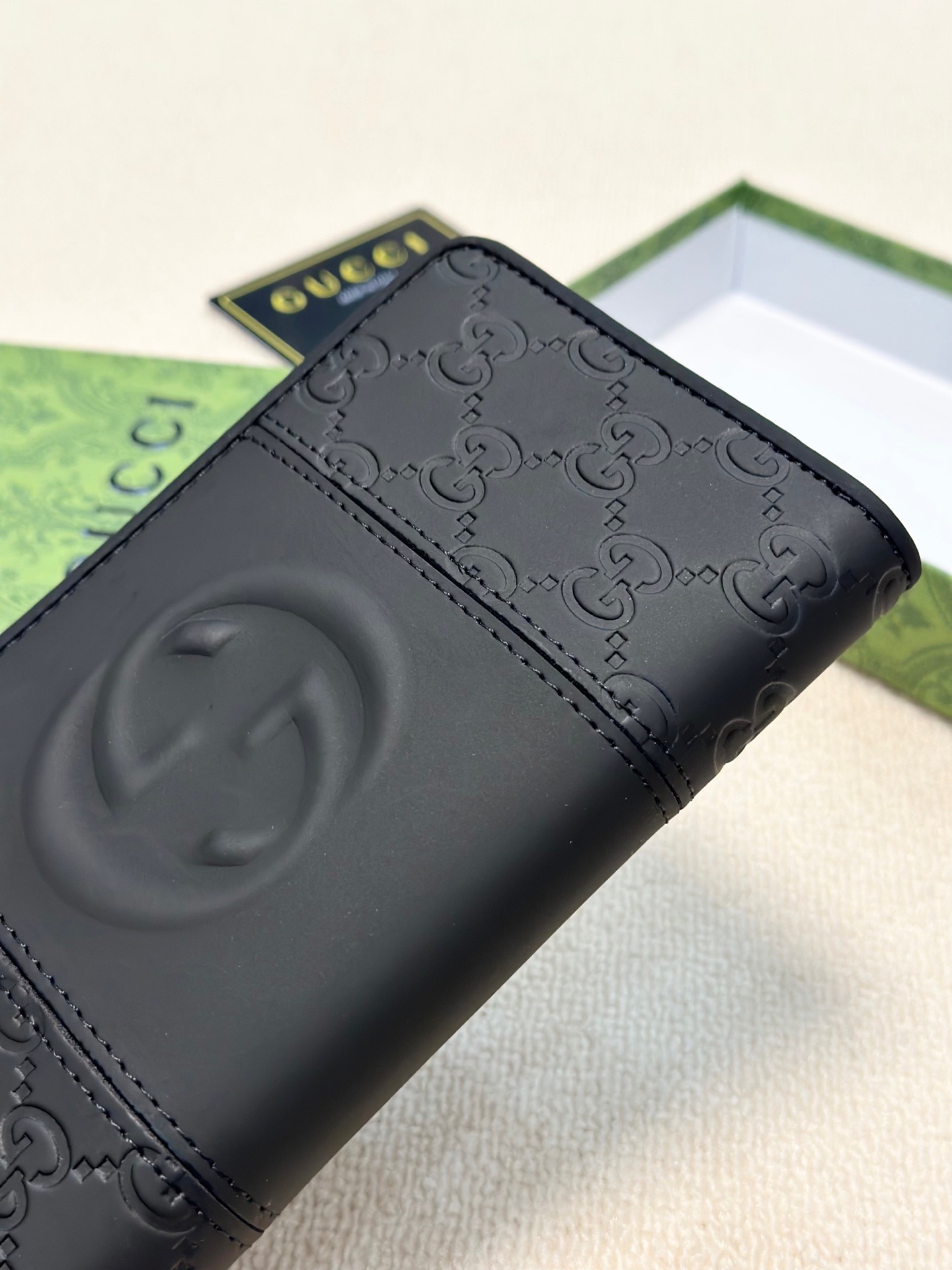 GUCCI グッチ ウォレット ロングジッパー 黒 - 画像 5