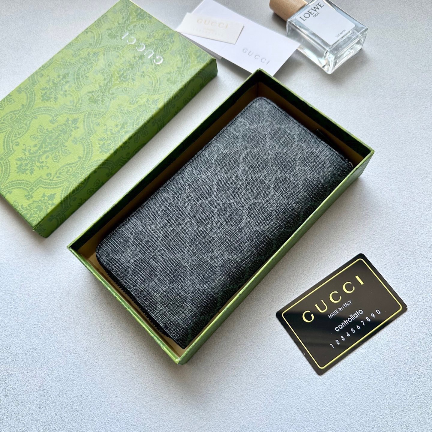 GUCCI グッチ 長財布 ラブロゴ ブラック - 画像 9