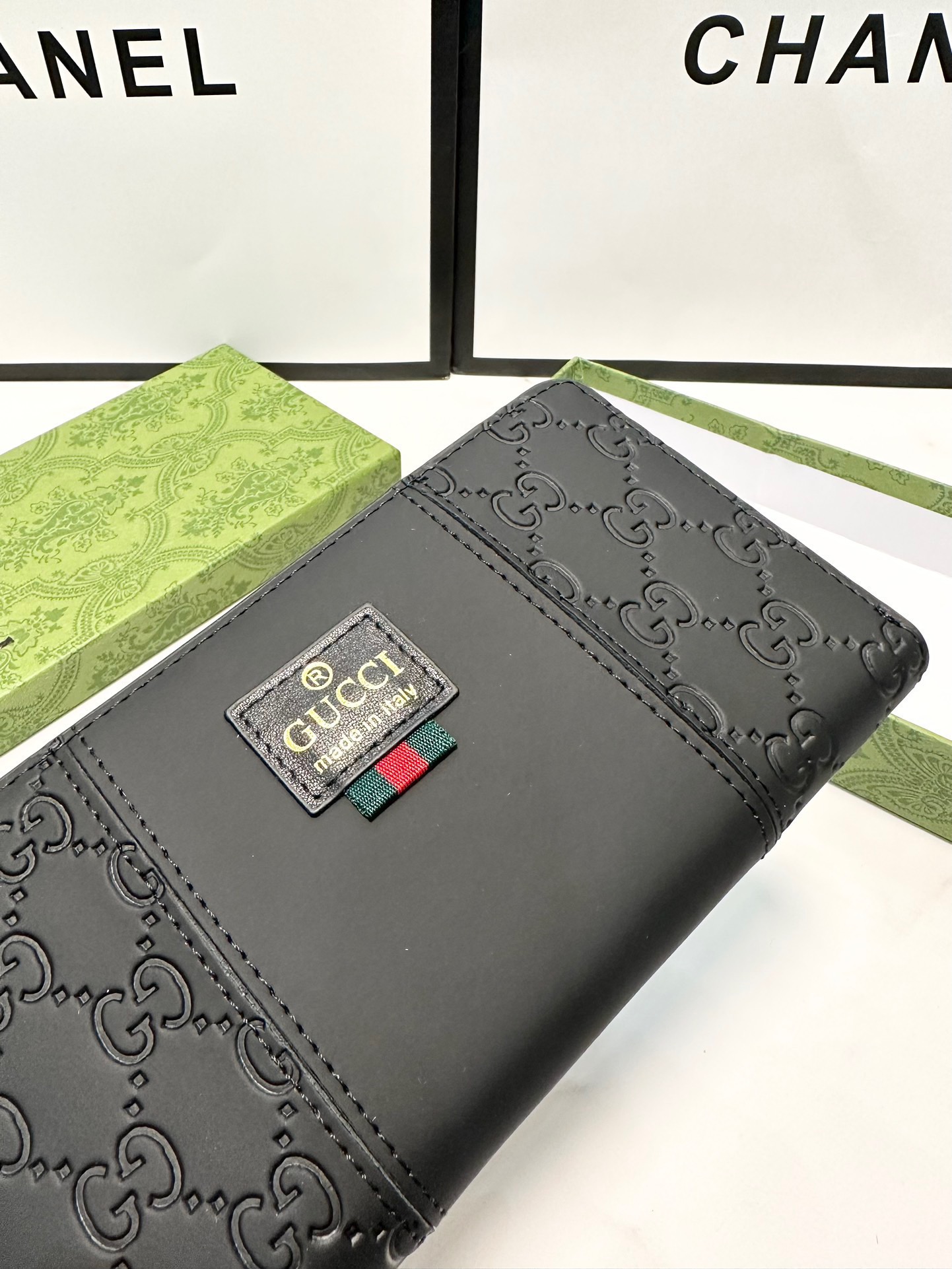 GUCCI グッチ 長財布 P105 ブラック シェル型 専用箱付き - 画像 5