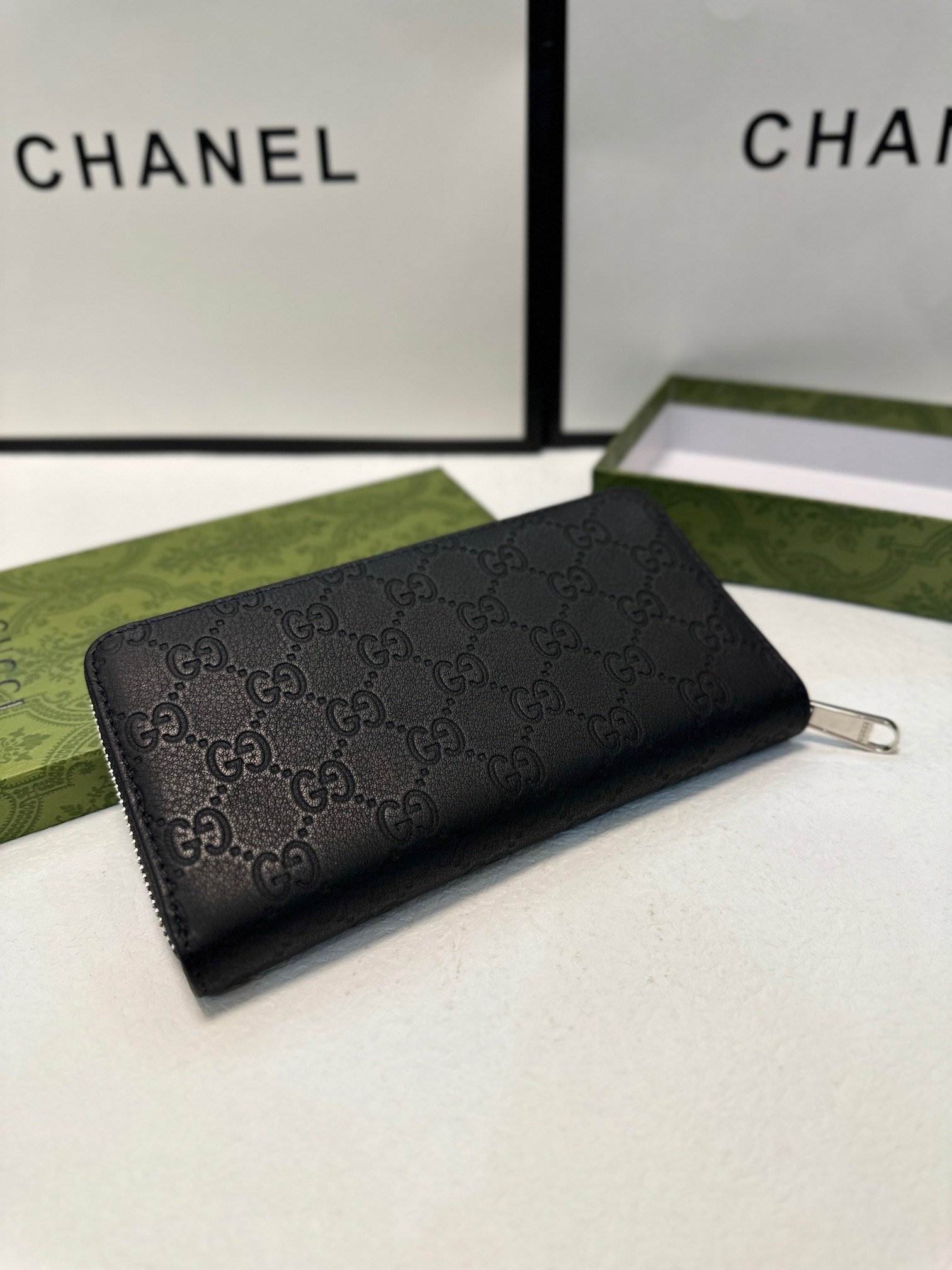 GUCCI グッチ メンズ長財布 本革仕様 21x11cm 黒 - 画像 7