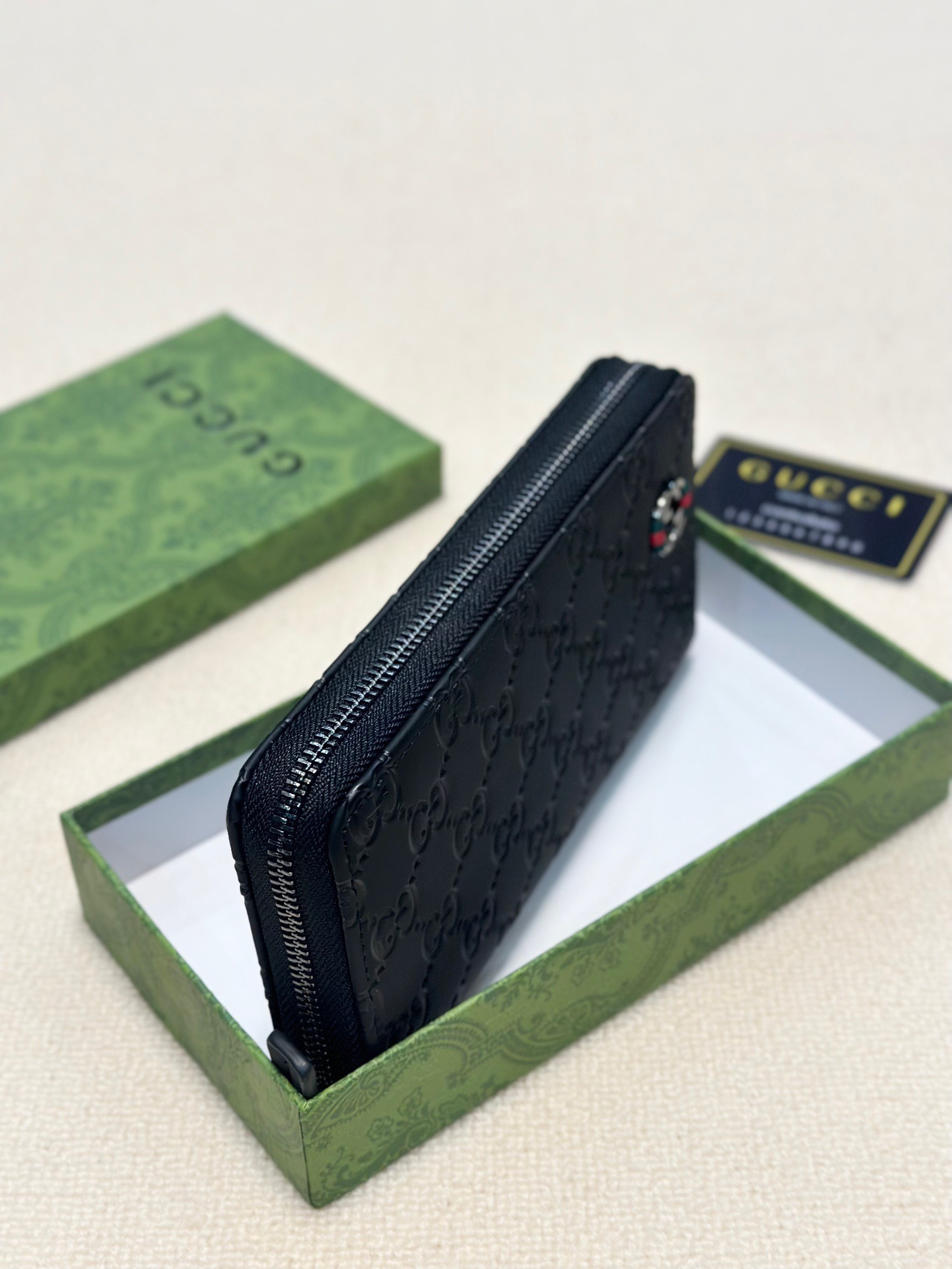GUCCI グッチ コインケース ロングウォレット 黒 本革仕様 20x10cm - 画像 3