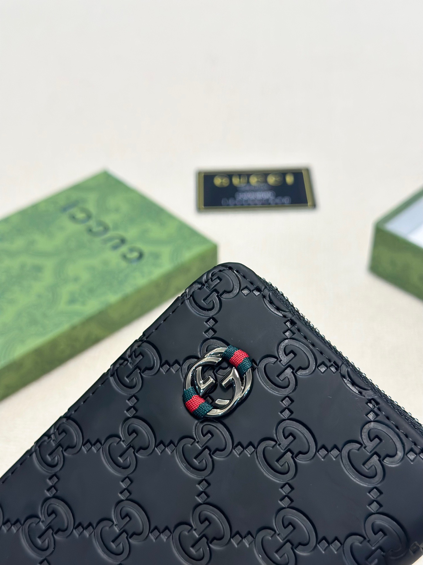 GUCCI グッチ コインケース ロングウォレット 黒 本革仕様 20x10cm - 画像 5