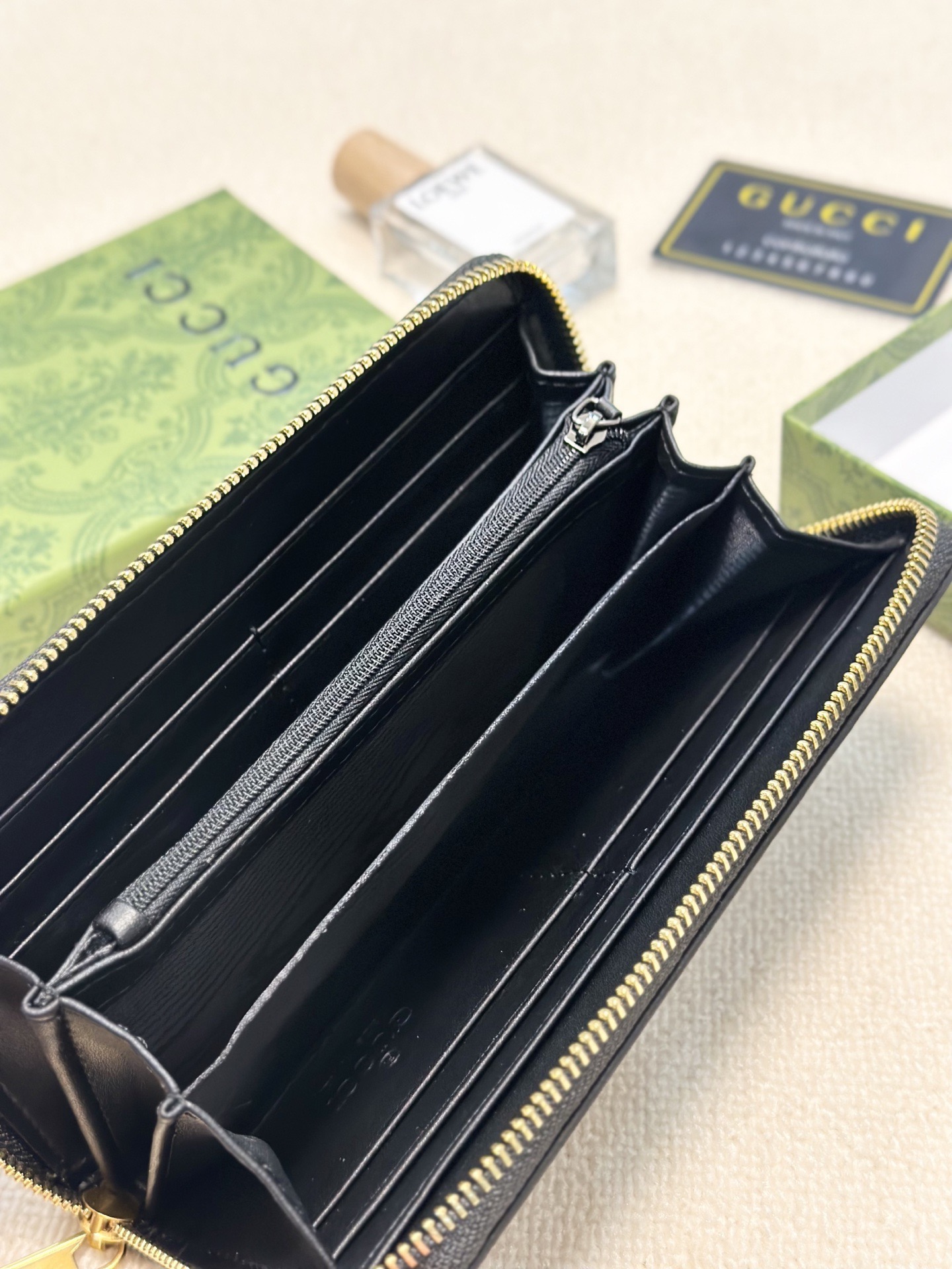 GUCCI グッチ 財布 メンズ 長財布 ザイザー ブラック - 画像 8