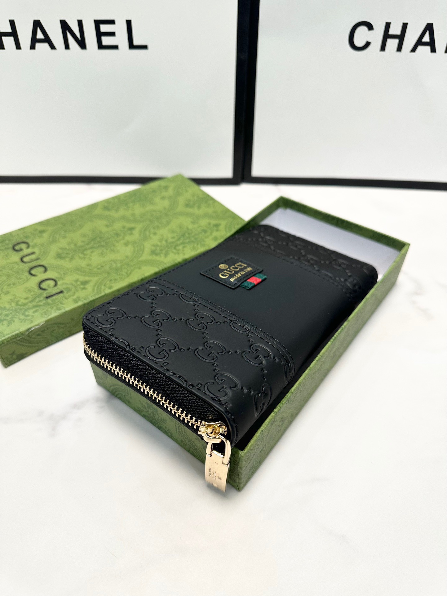 GUCCI グッチ 財布 ロングジッパー長財布 黒 - 画像 2