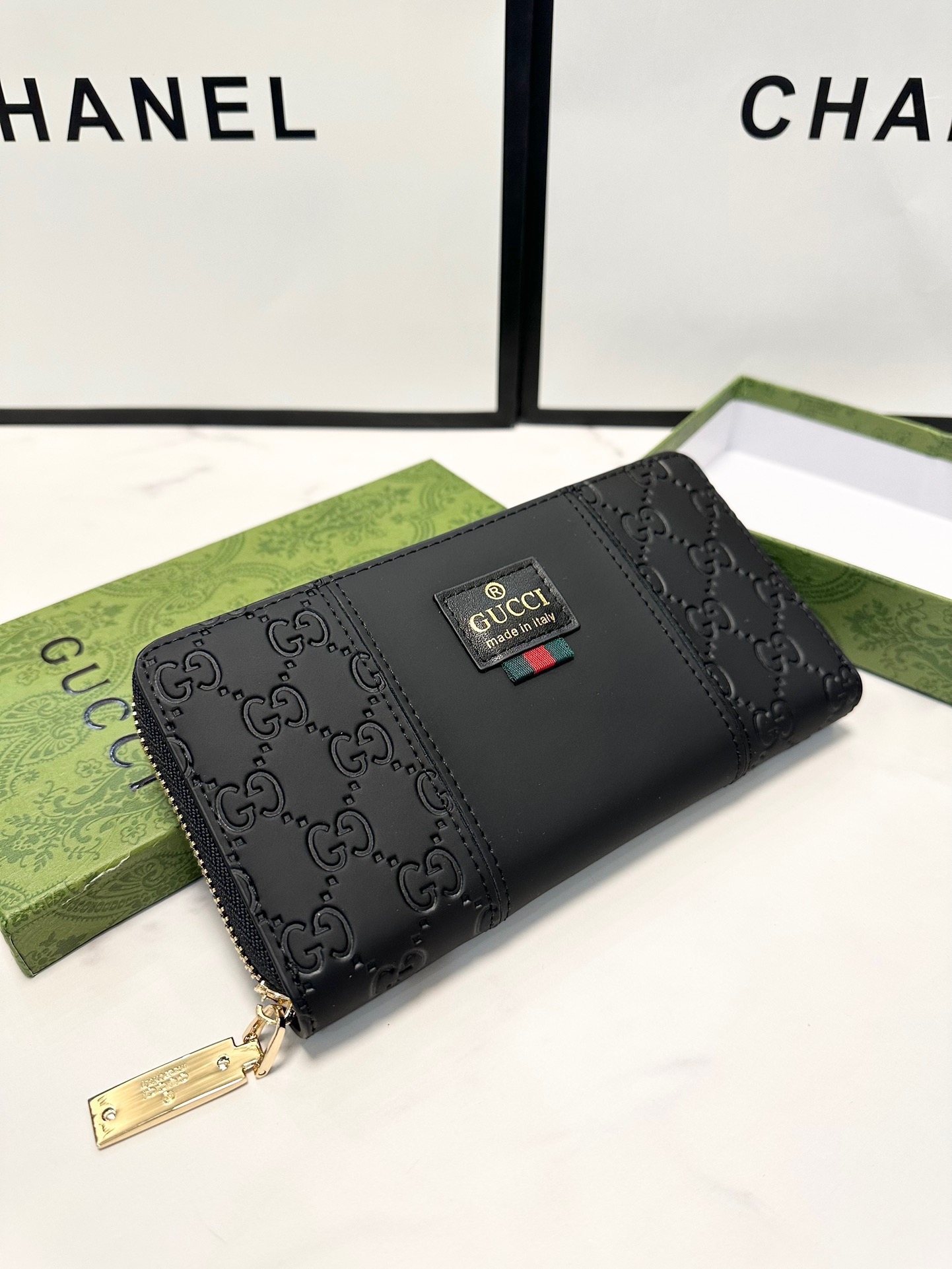 GUCCI グッチ 財布 ロングジッパー長財布 黒 - 画像 6