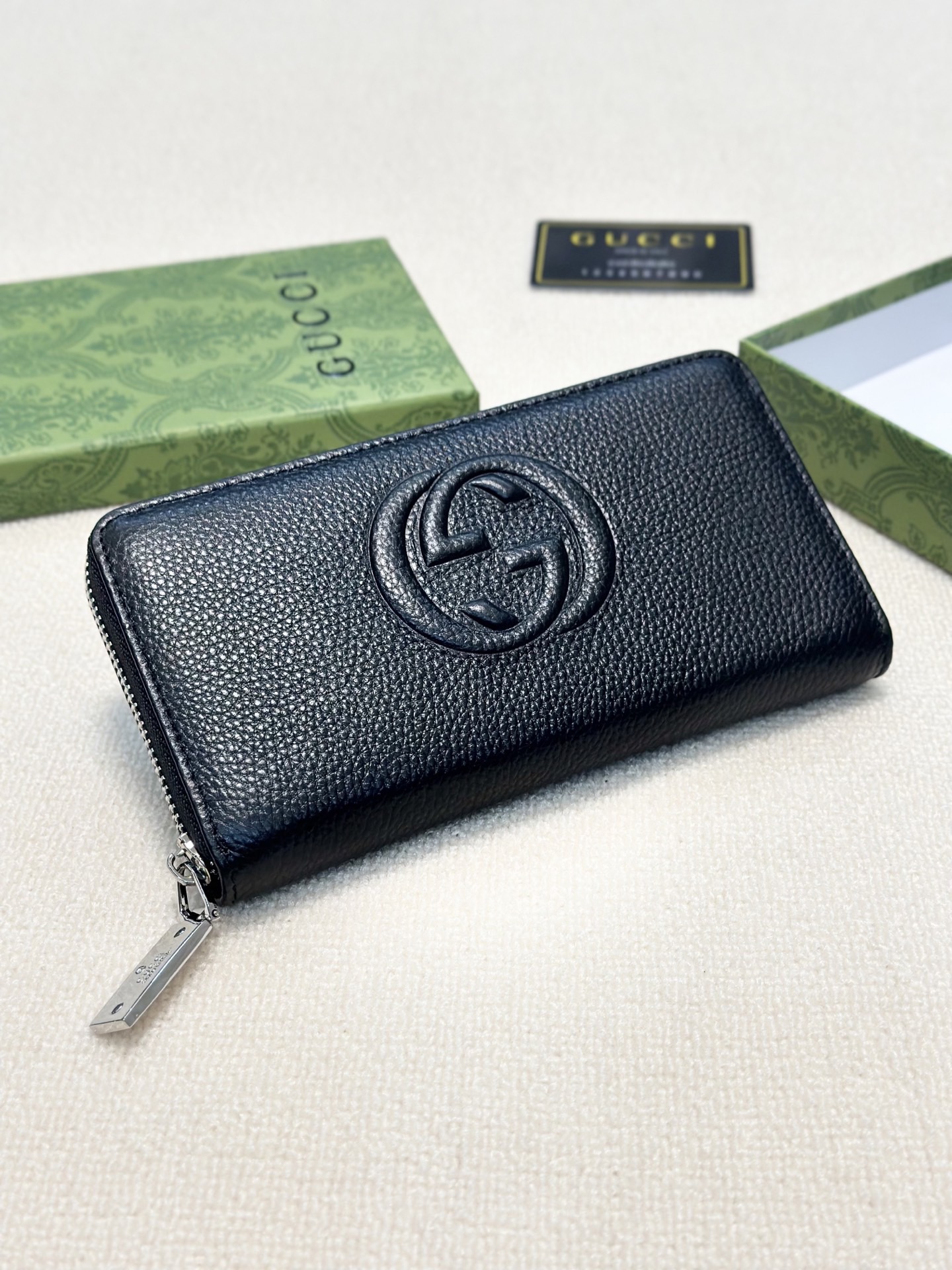 Gucci グッチ 財布 ロングウォレット 黒 本革仕様 長財布 グッチ メンズ レディース - 画像 4