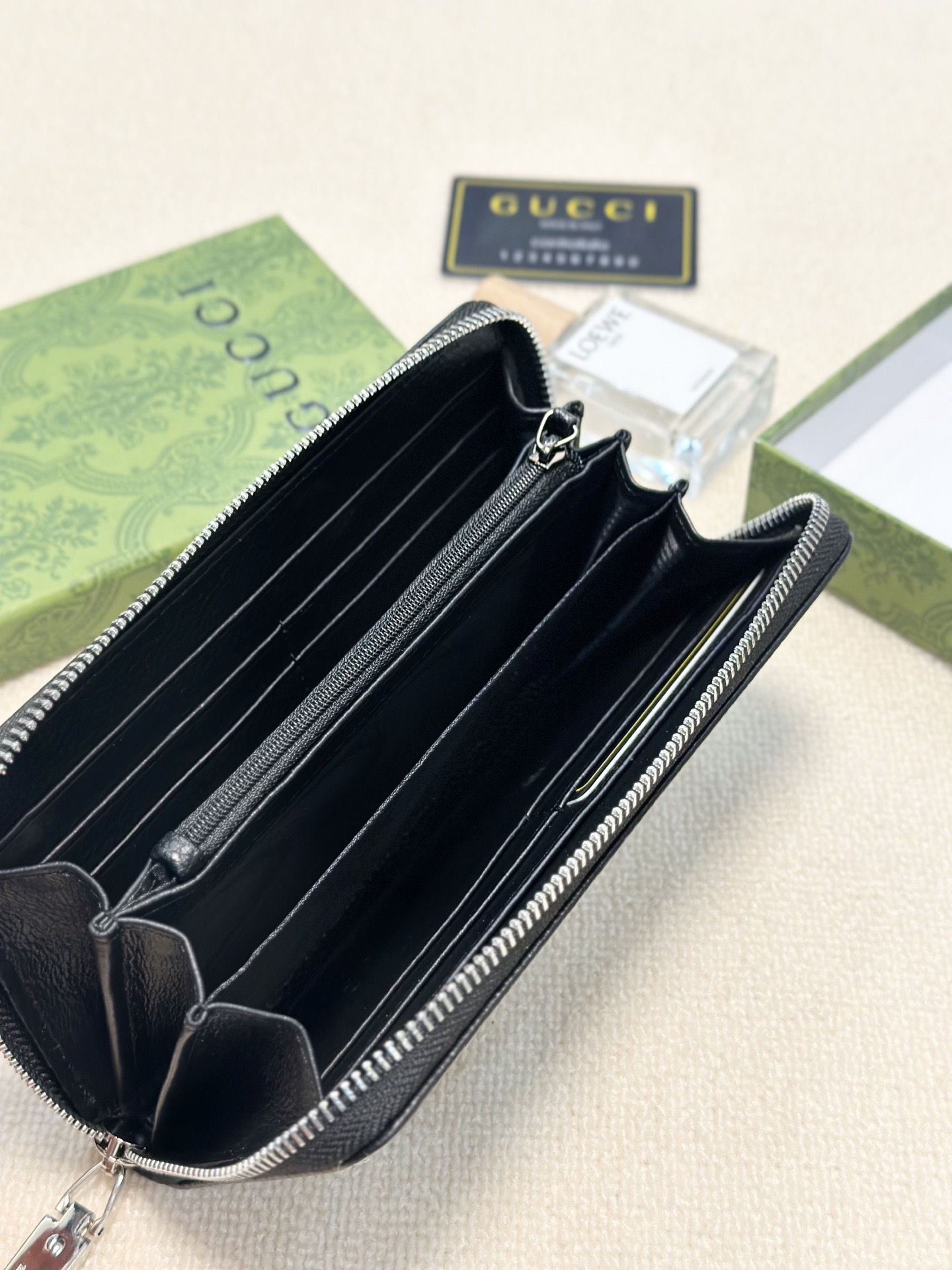 Gucci グッチ 財布 ロングウォレット 黒 本革仕様 長財布 グッチ メンズ レディース - 画像 7