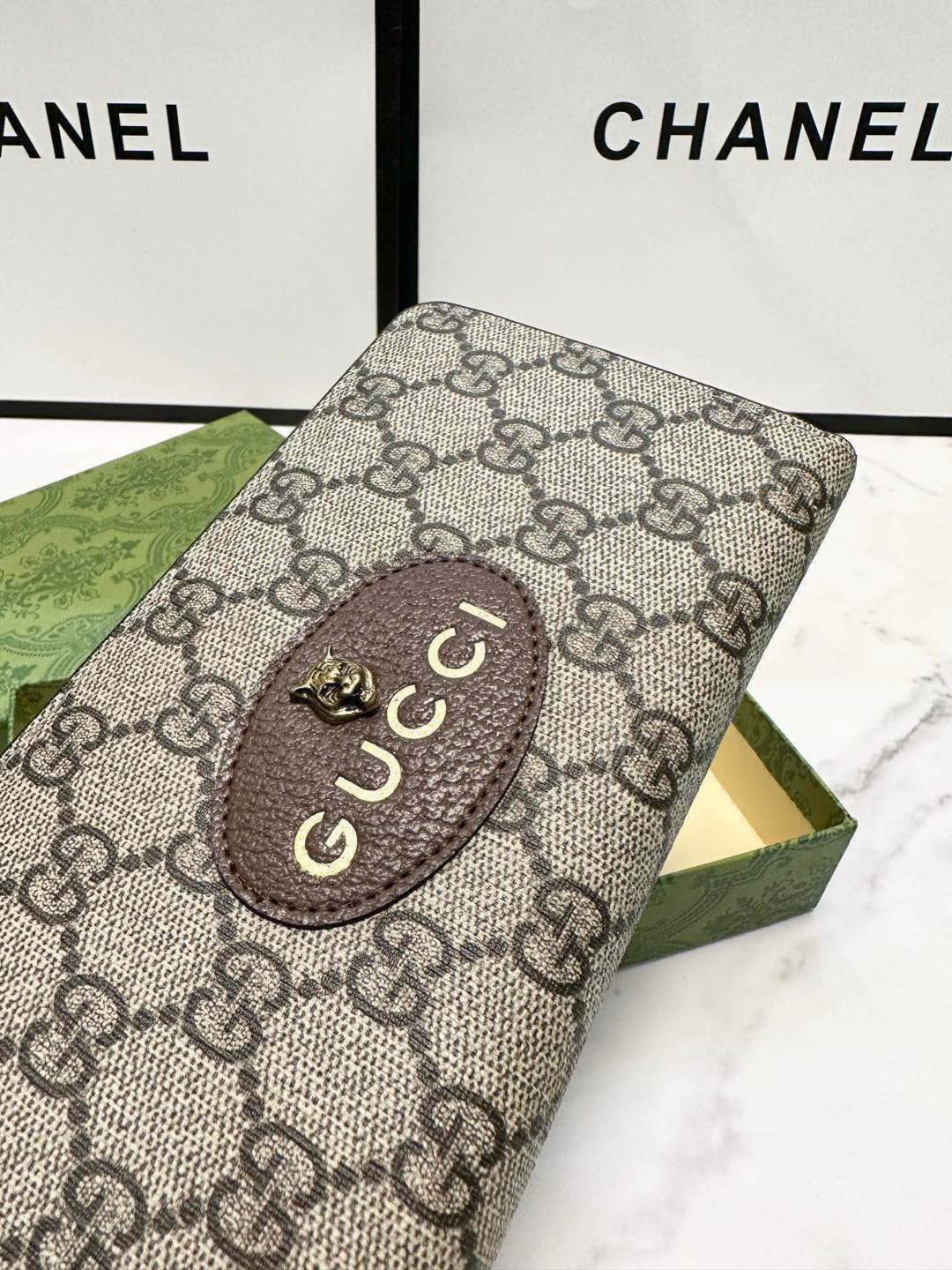 GUCCI グッチ グッチ メンズ スタンダード ワンジッパー長財布 黒 - 画像 5