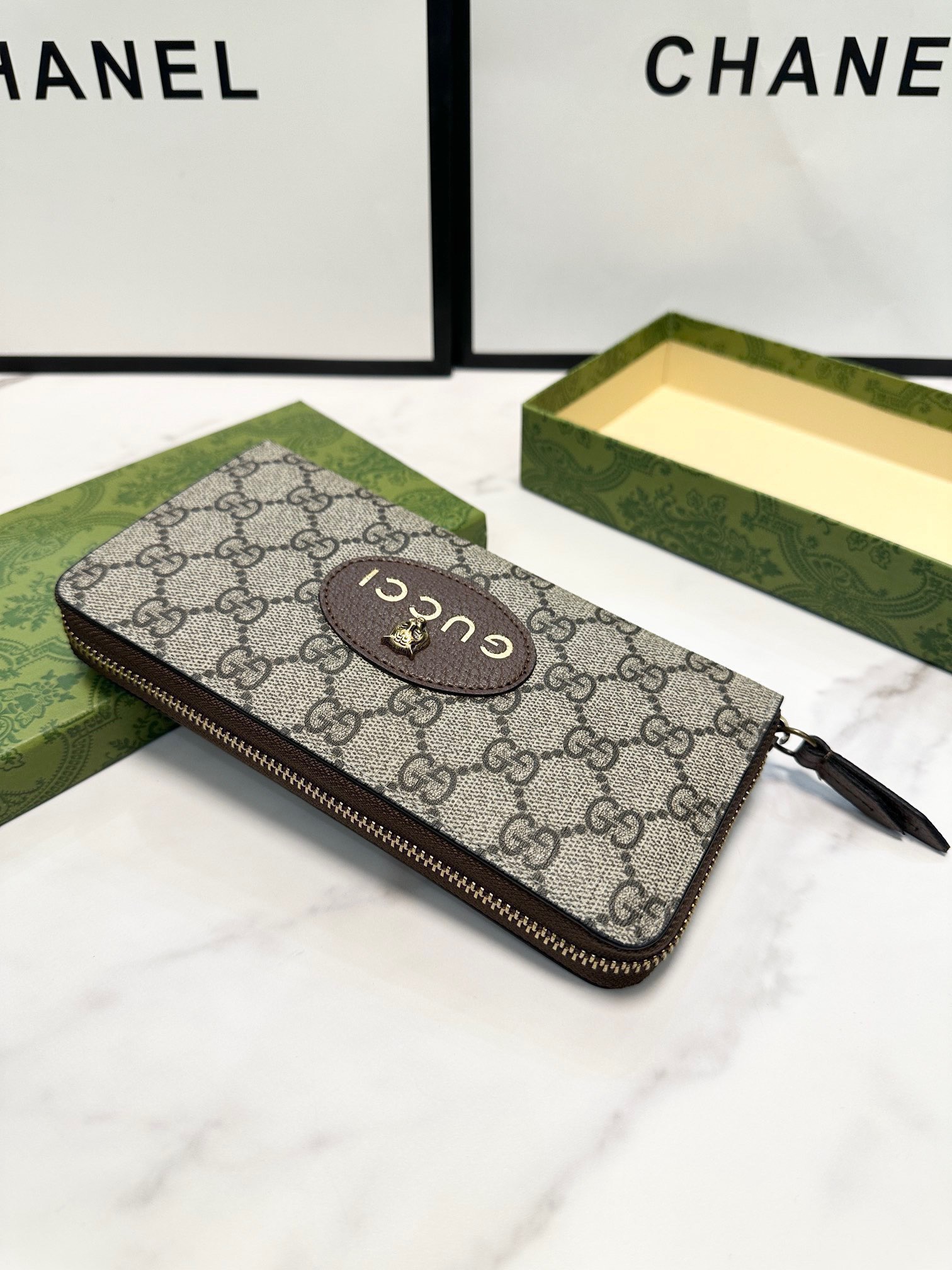 GUCCI グッチ グッチ メンズ スタンダード ワンジッパー長財布 黒 - 画像 8