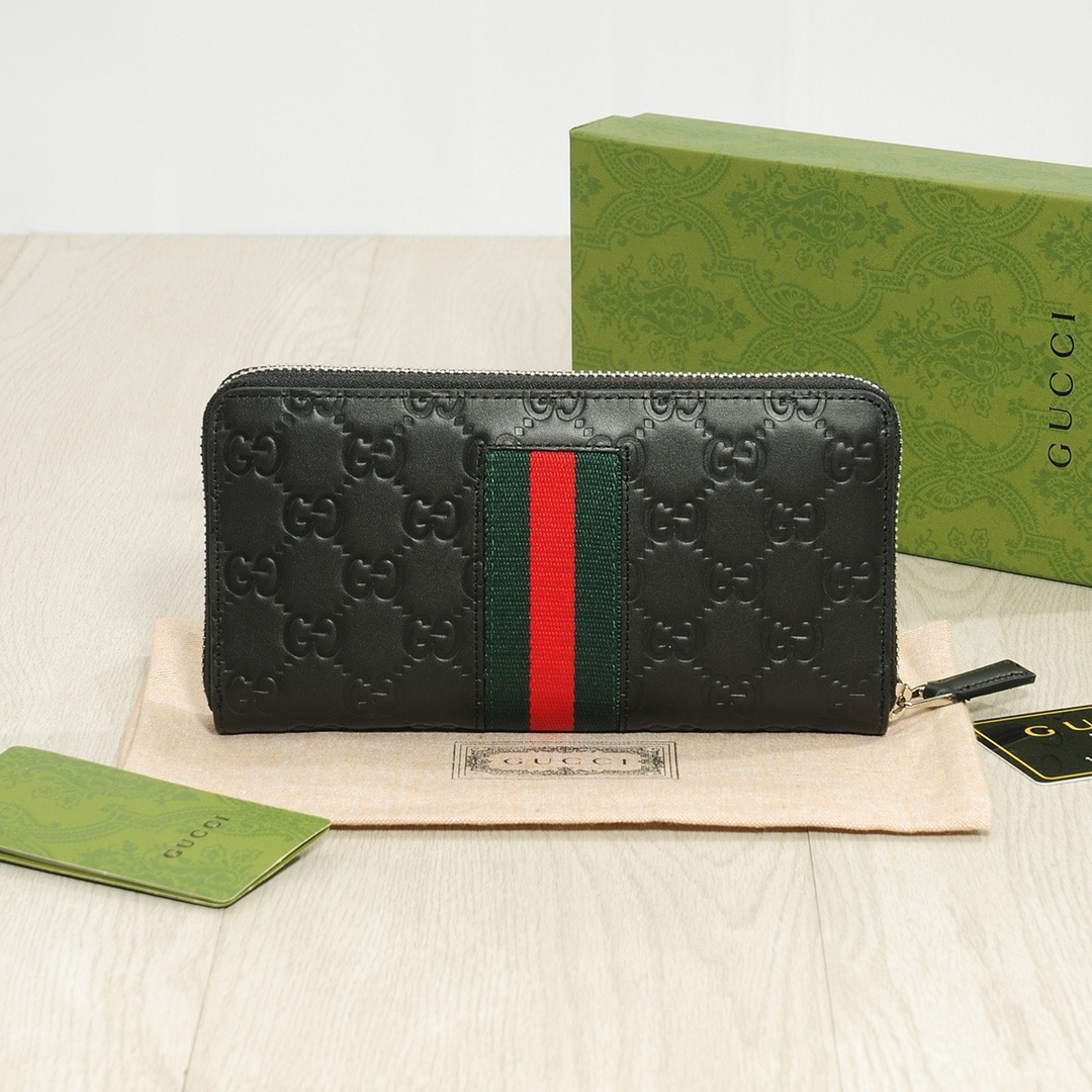 GUCCI グッチ 長財布 ロングジップ グッチング ブラック - 画像 2