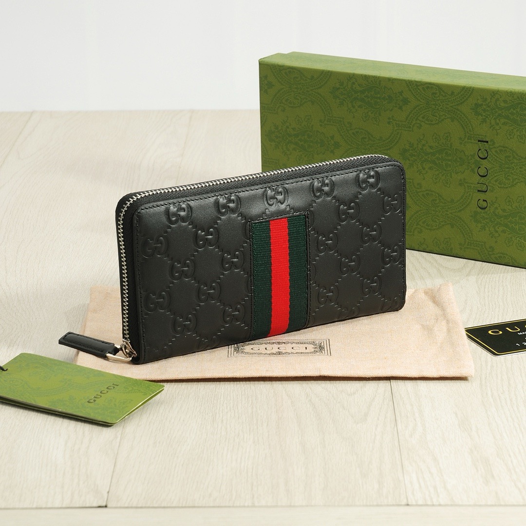 GUCCI グッチ 長財布 ロングジップ グッチング ブラック - 画像 3