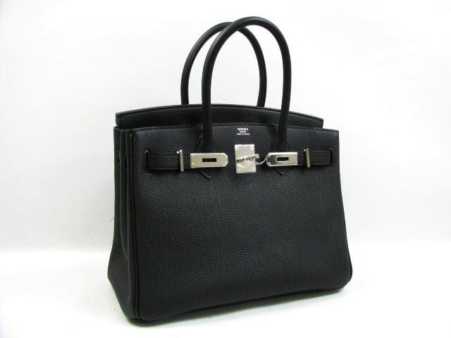 エルメス バーキン30トゴ/ブラック 金具 シルバー hms182