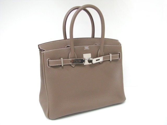 国内発送エルメスコピー バーキン30トリヨンクレマンス/エトゥープ シルバー金具 hms145