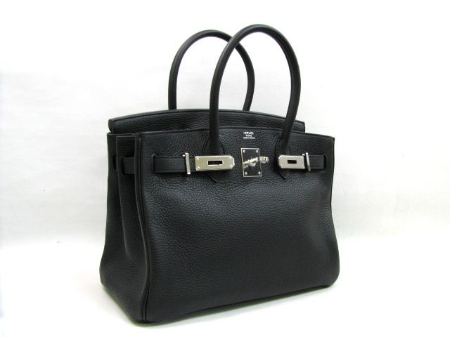 エルメス バーキン30トリヨンクレマンス/ブラック 金具 シルバー hms176